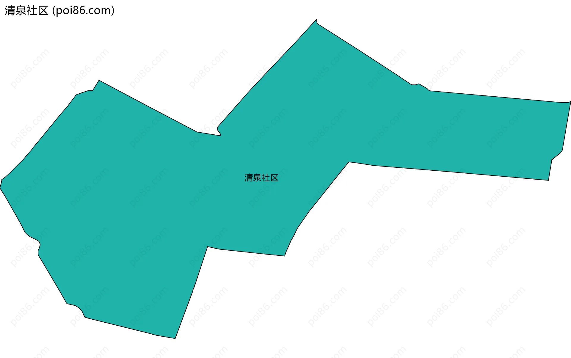 清泉社区边界地图
