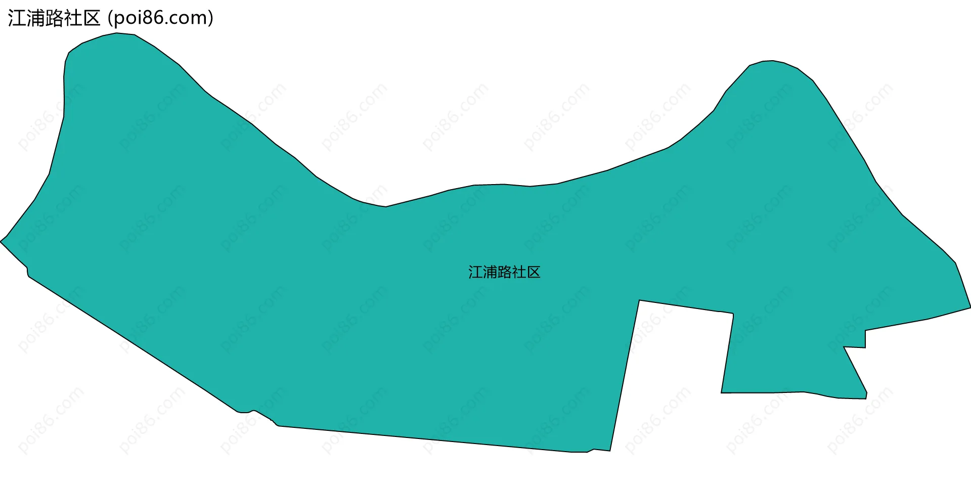 江浦路社区边界地图