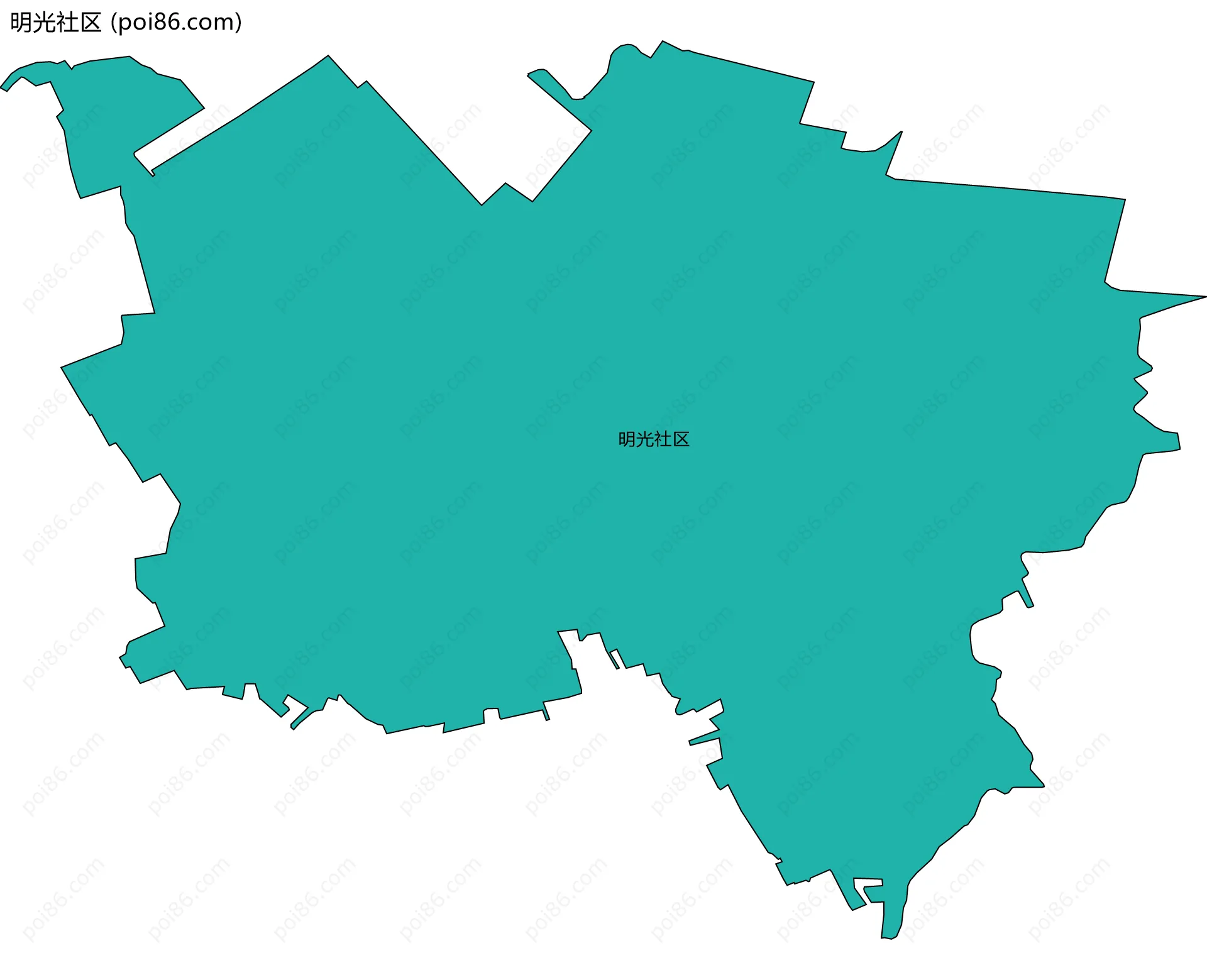 明光社区边界地图