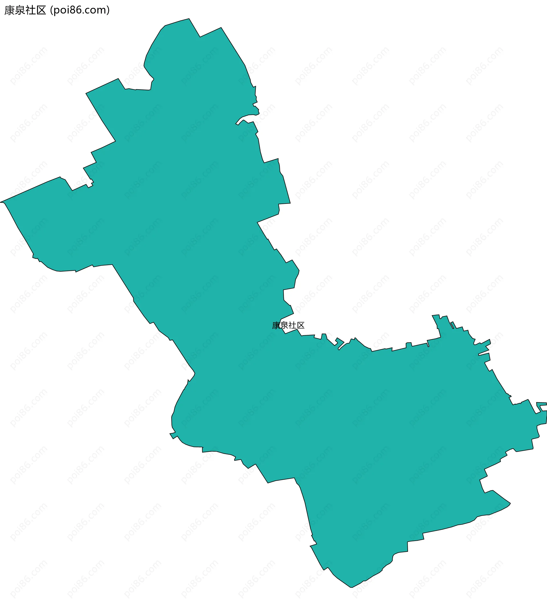康泉社区边界地图