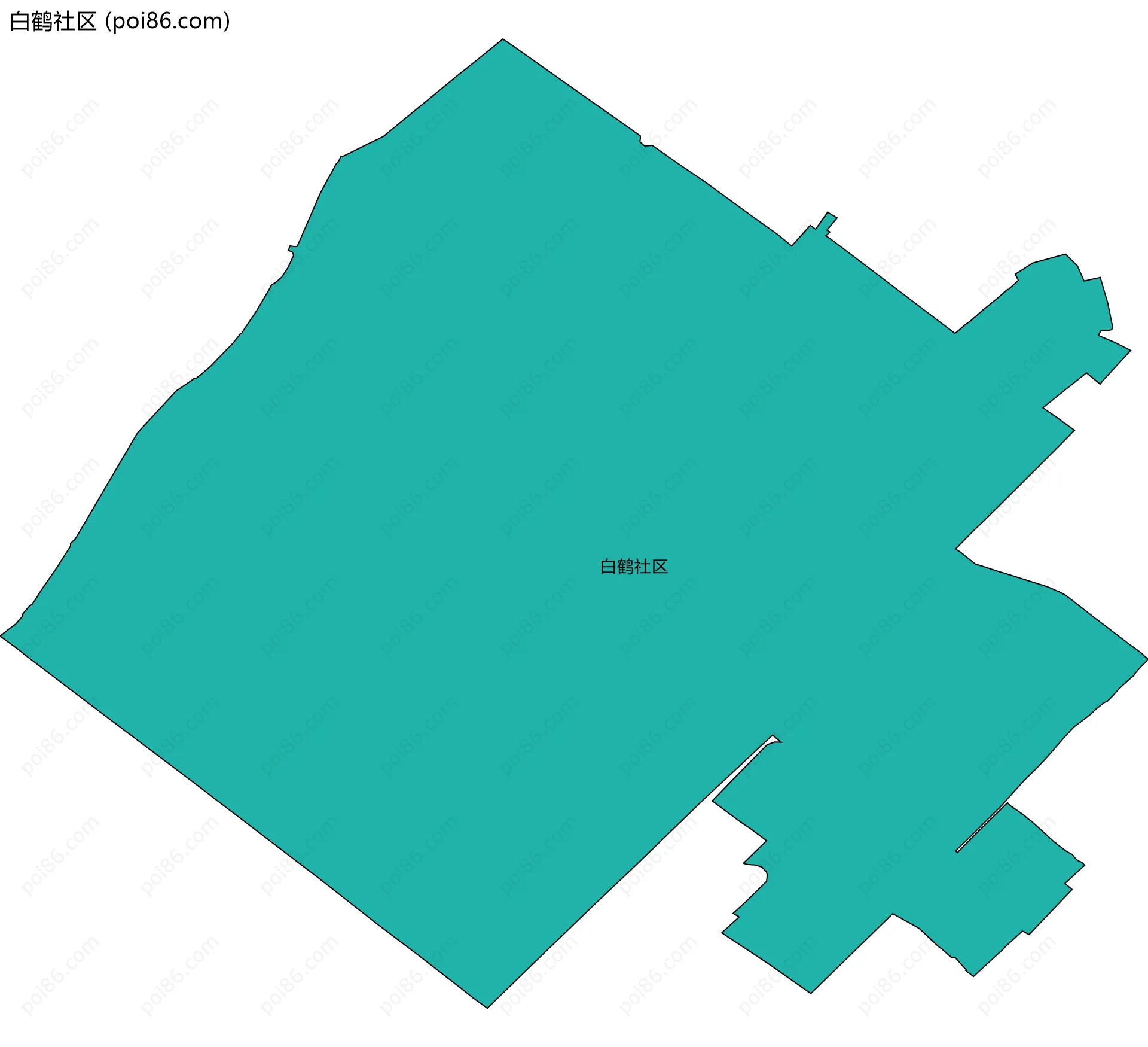 白鹤社区边界地图