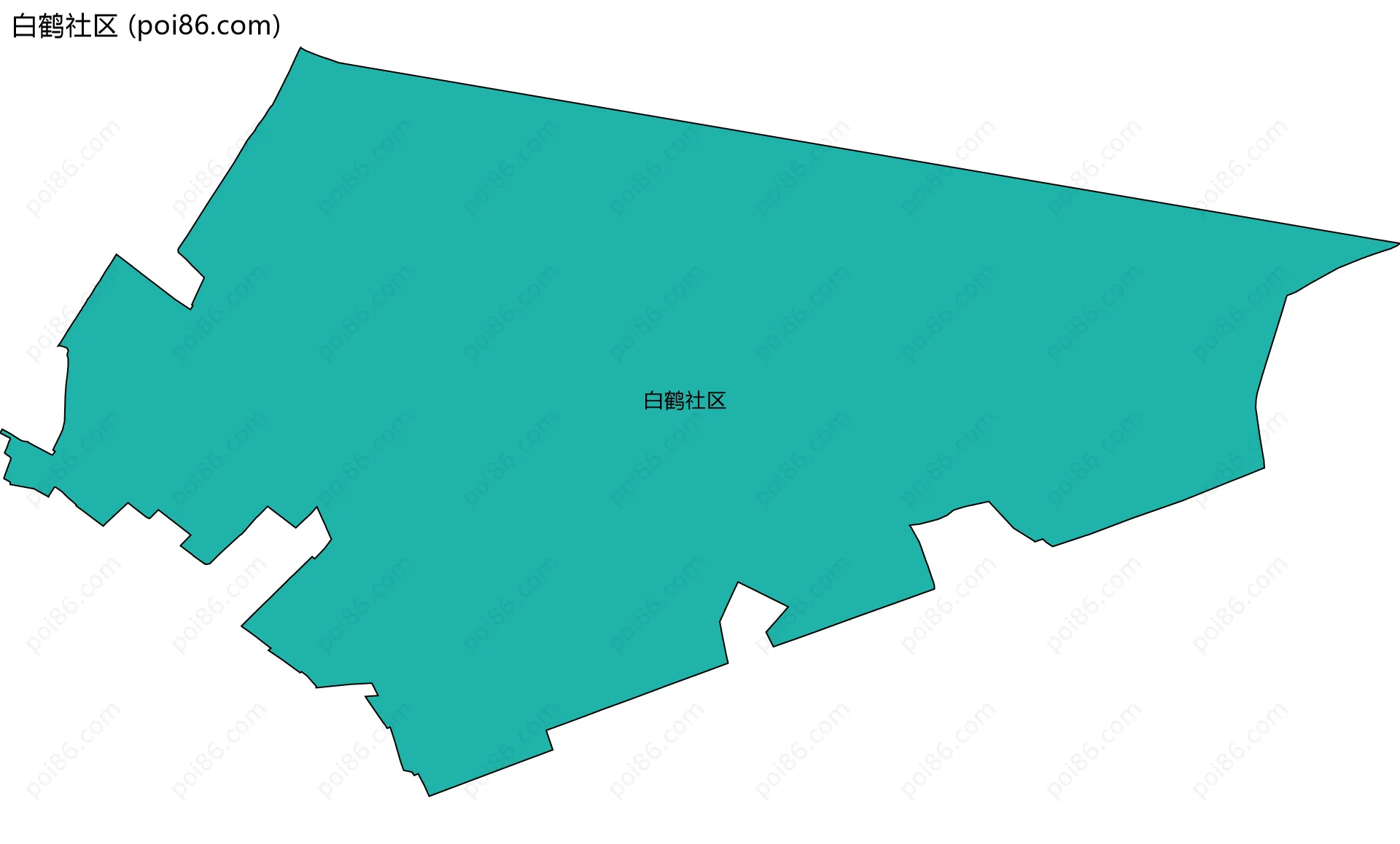 白鹤社区边界地图