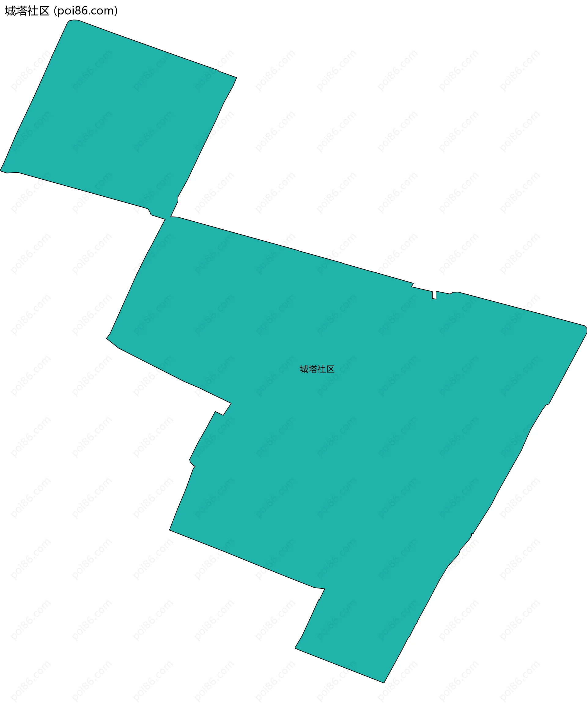 城塔社区边界地图