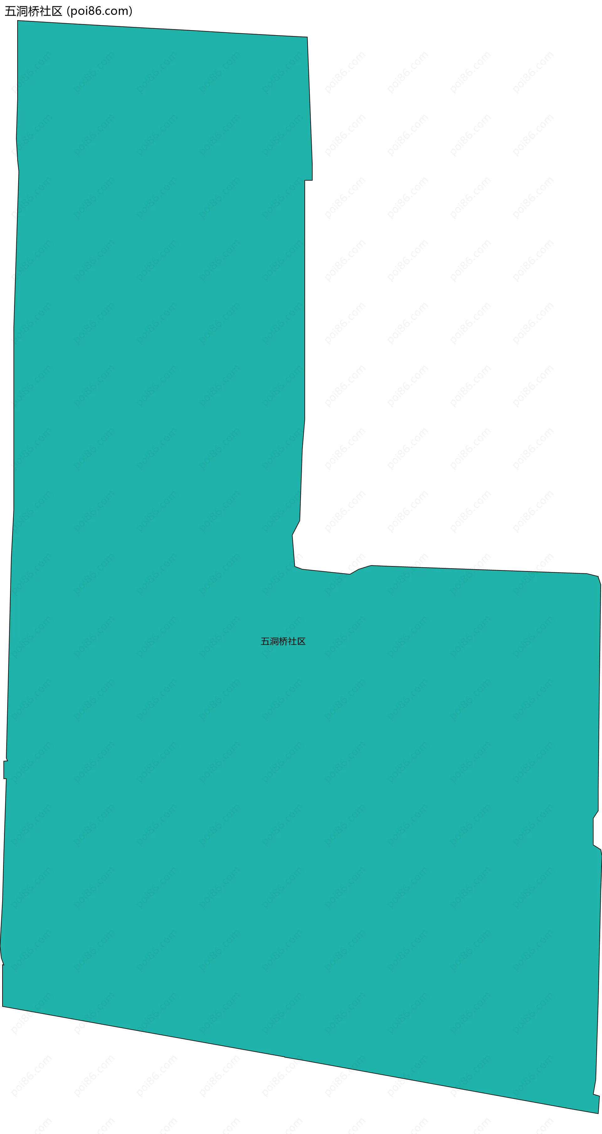 五洞桥社区边界地图