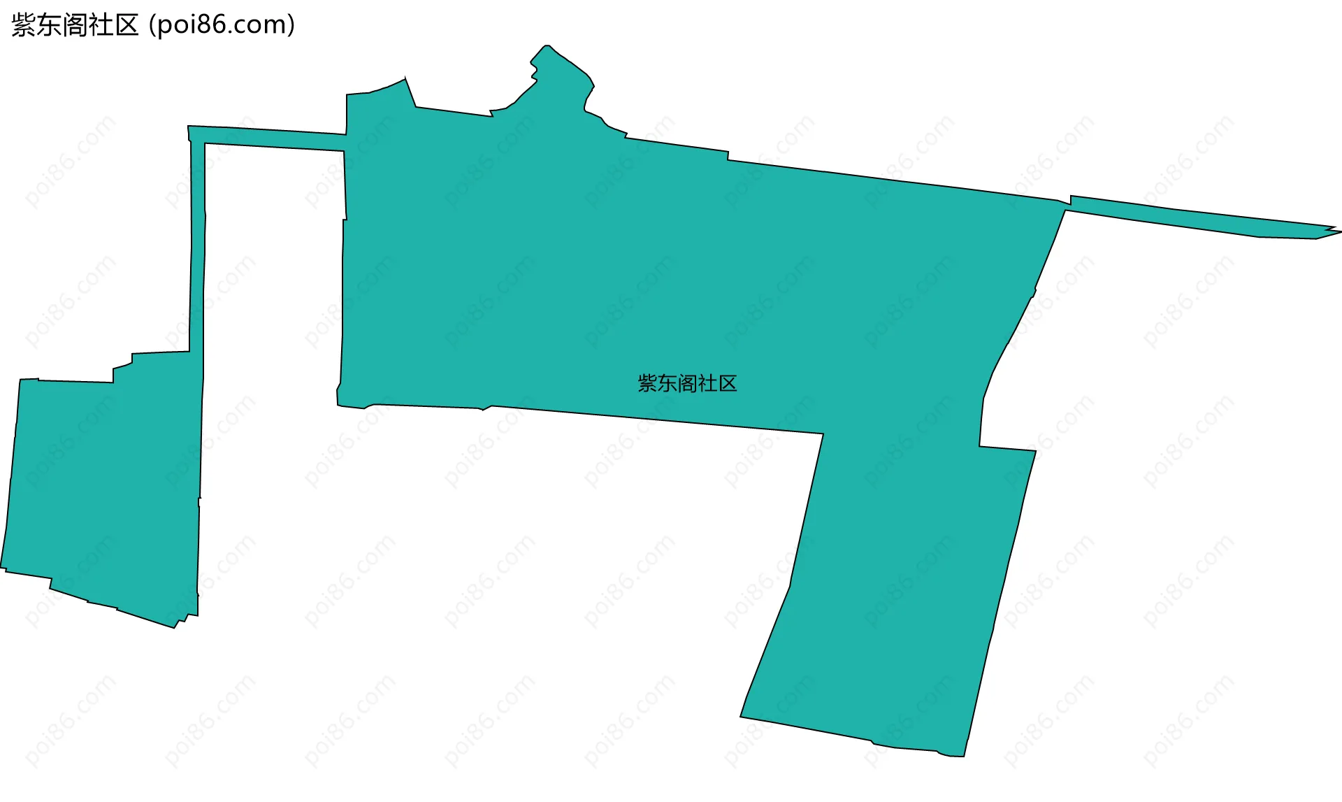 紫东阁社区边界地图