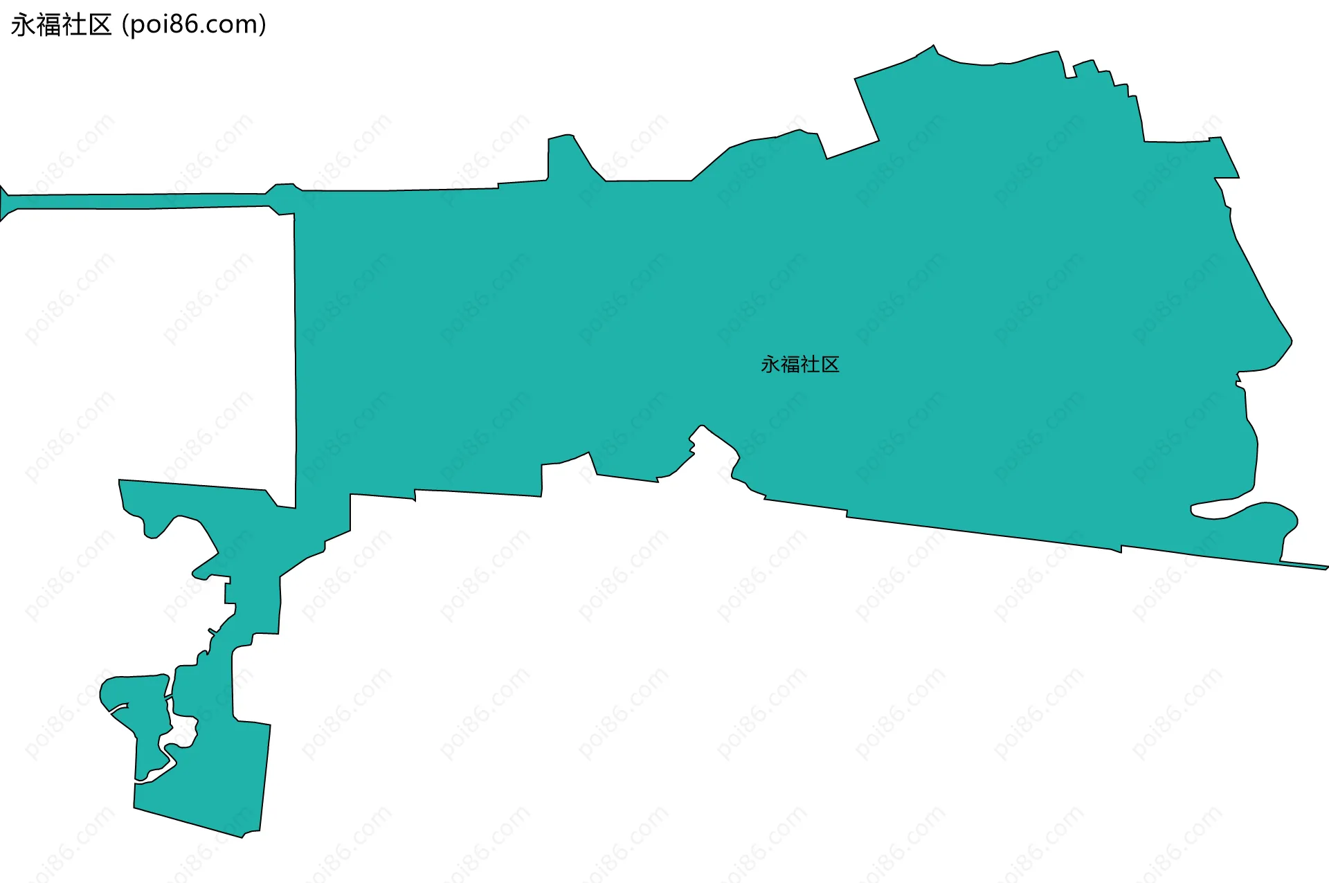 永福社区边界地图