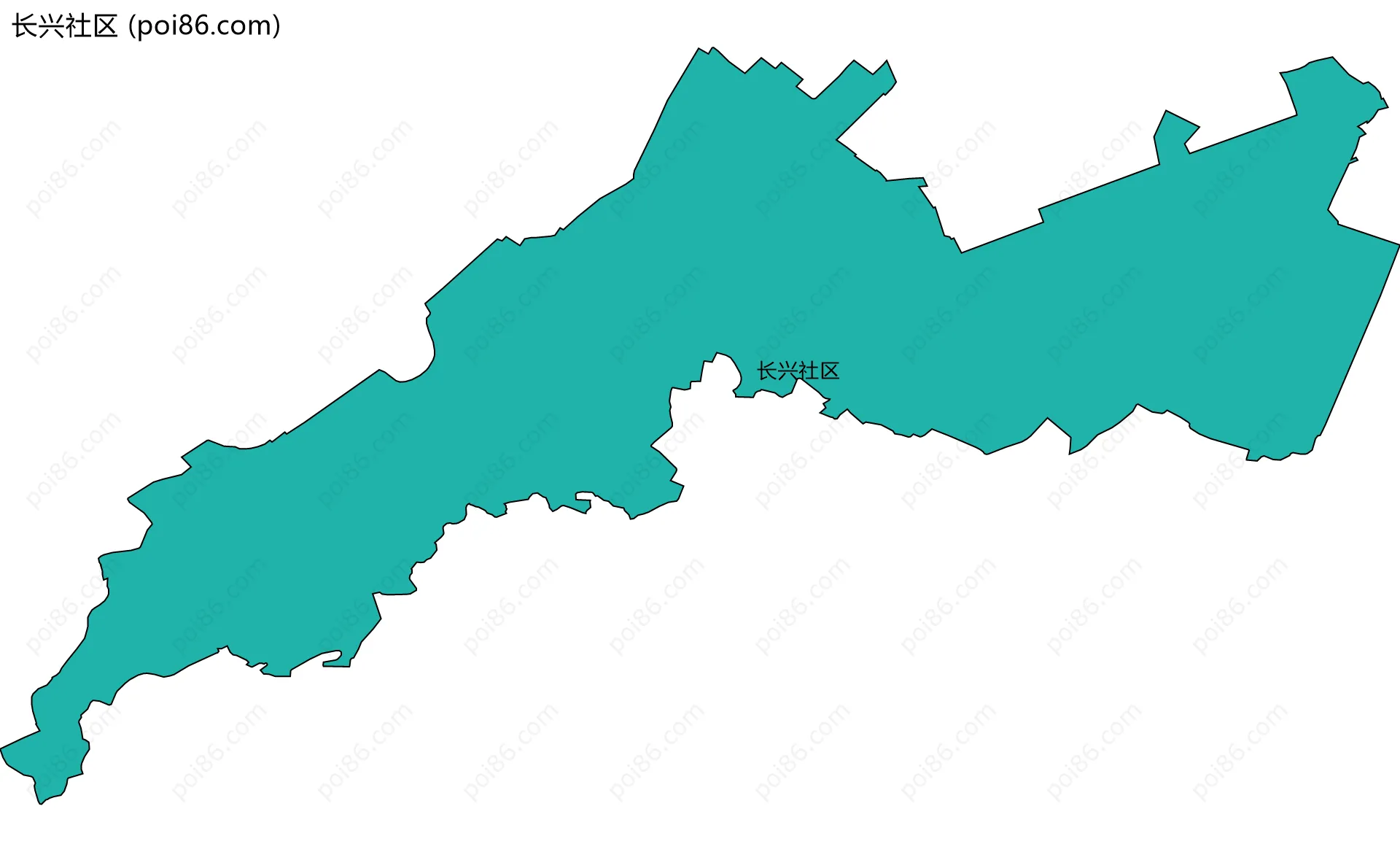 长兴社区边界地图