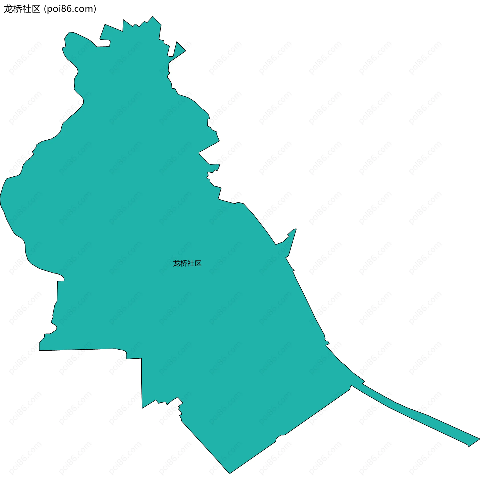 龙桥社区边界地图