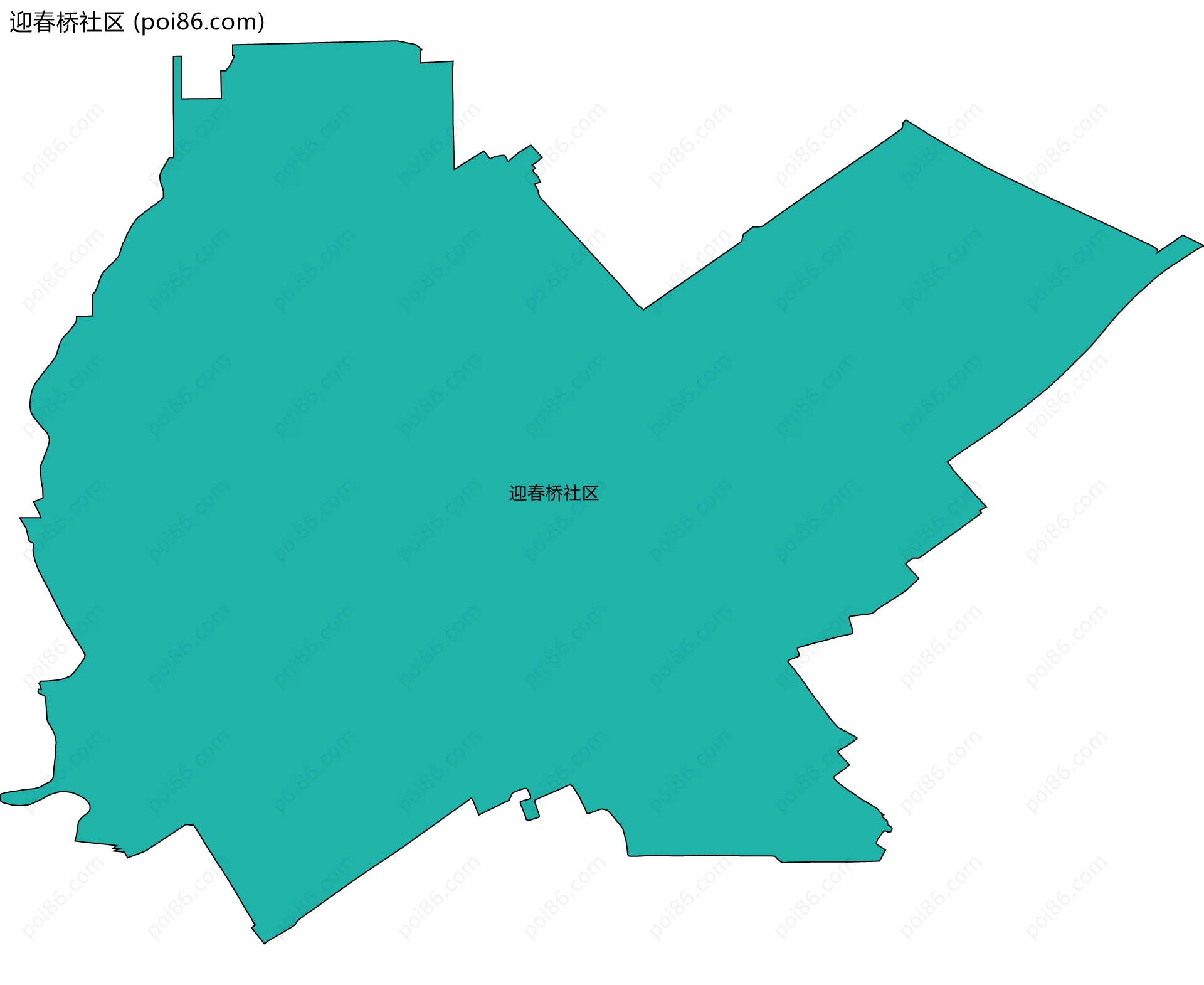迎春桥社区边界地图