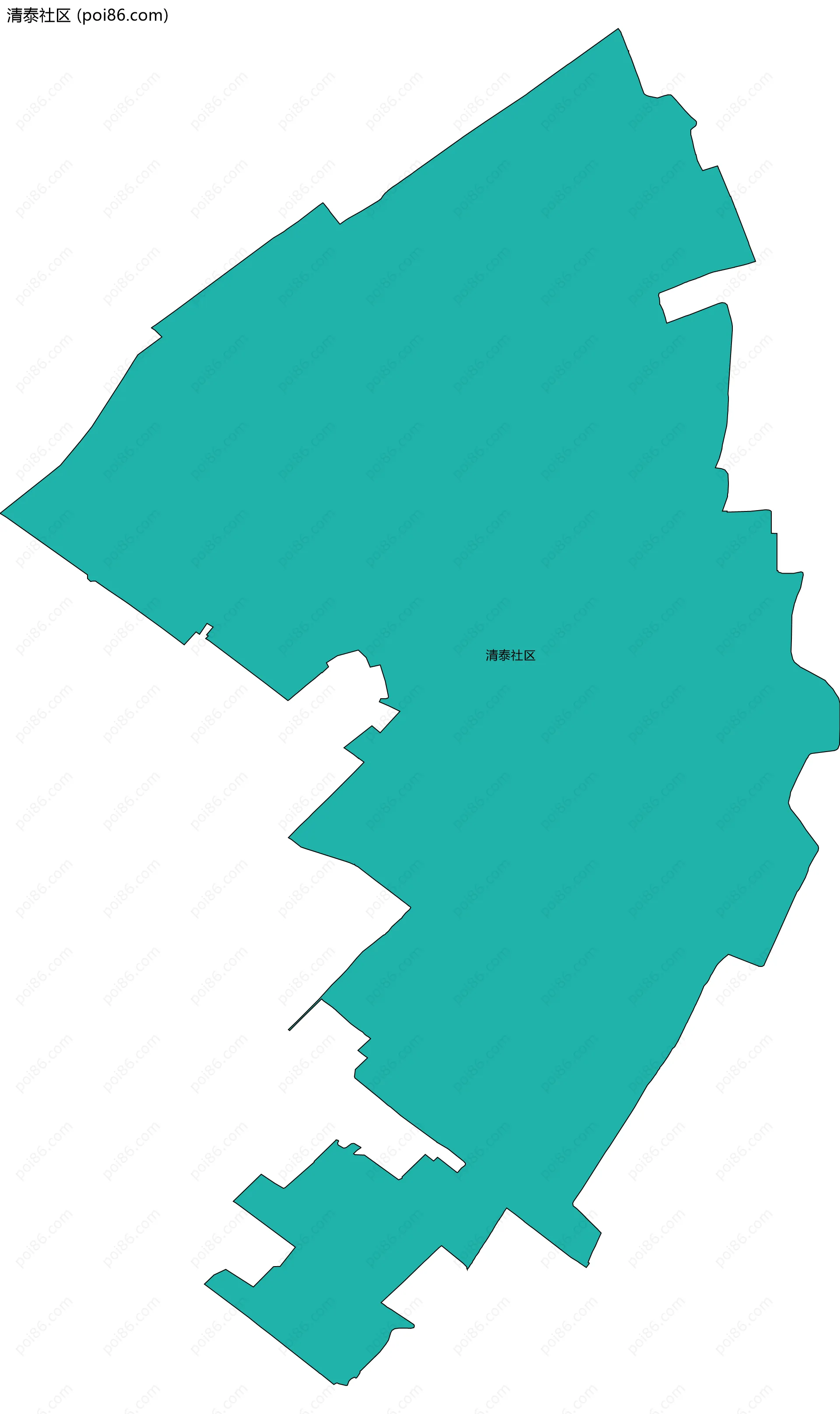 清泰社区边界地图