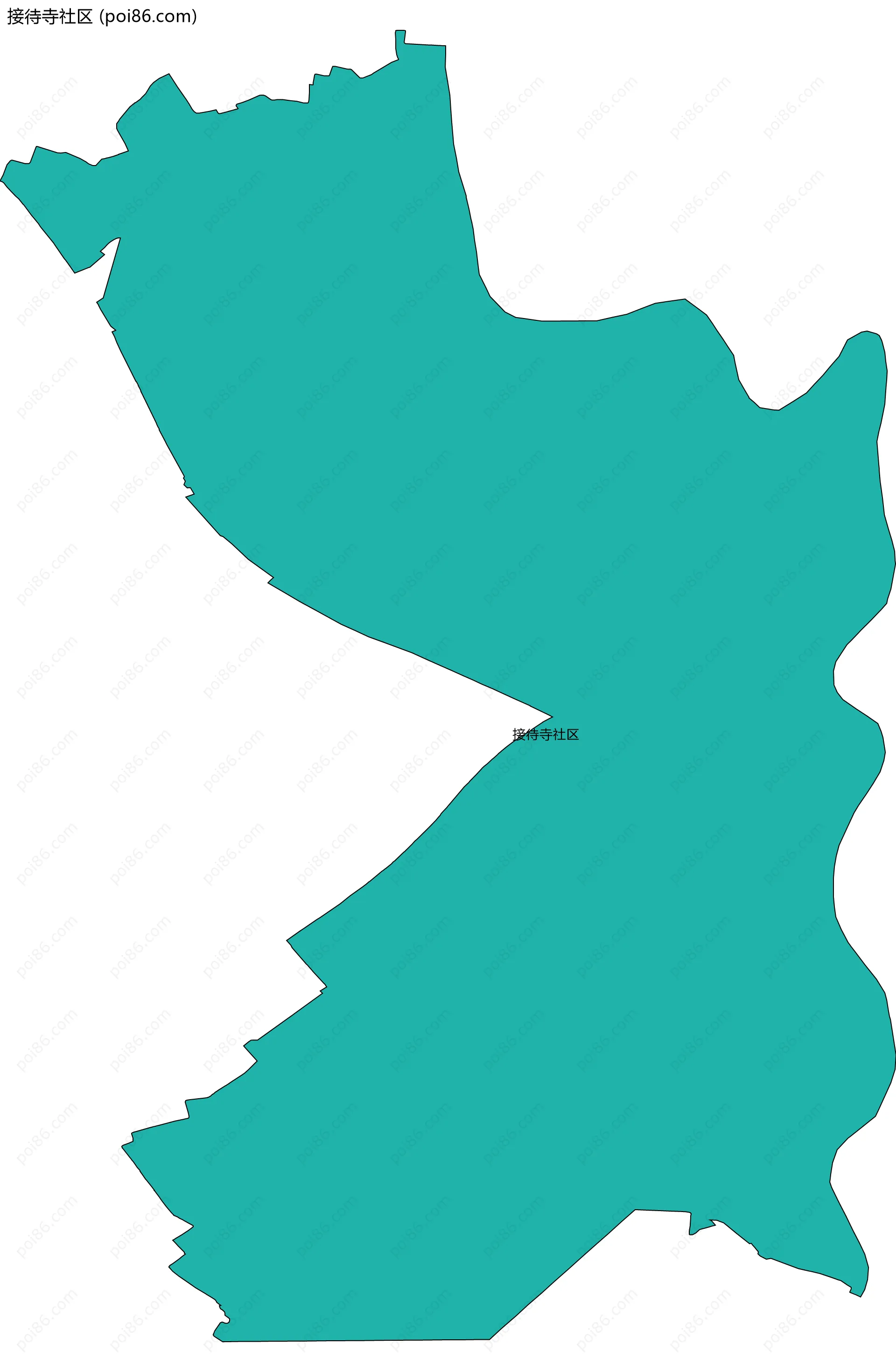 接待寺社区边界地图