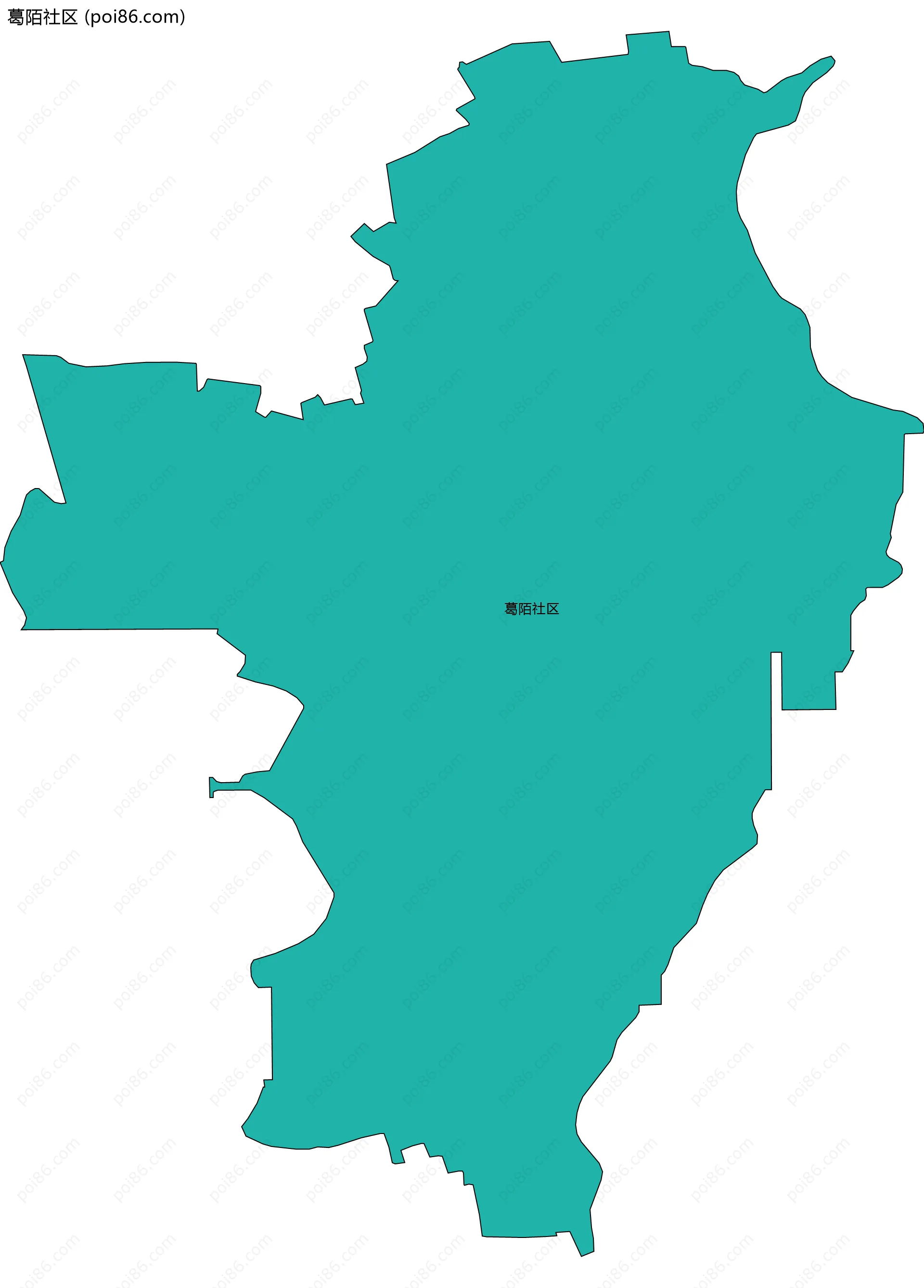 葛陌社区边界地图