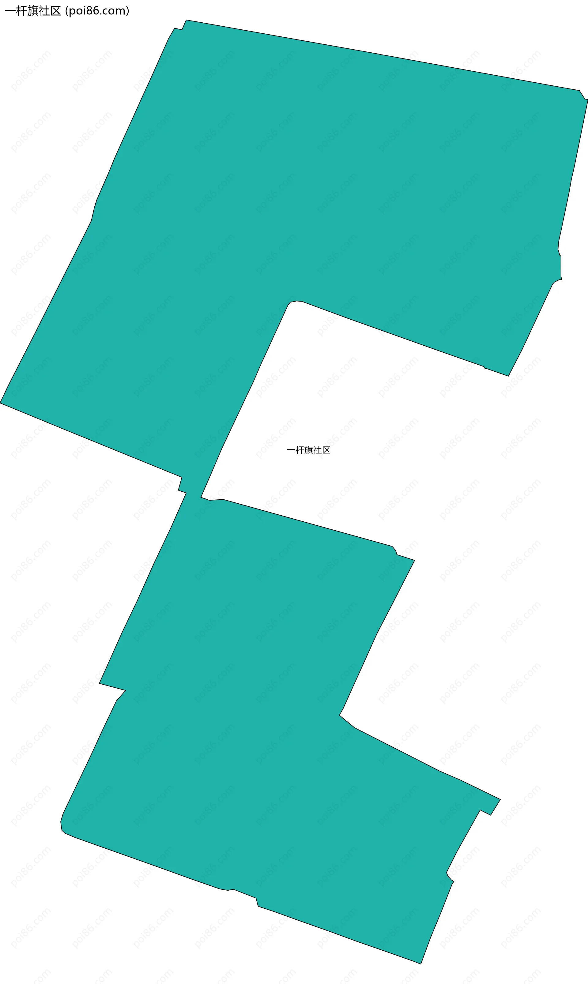 一杆旗社区边界地图