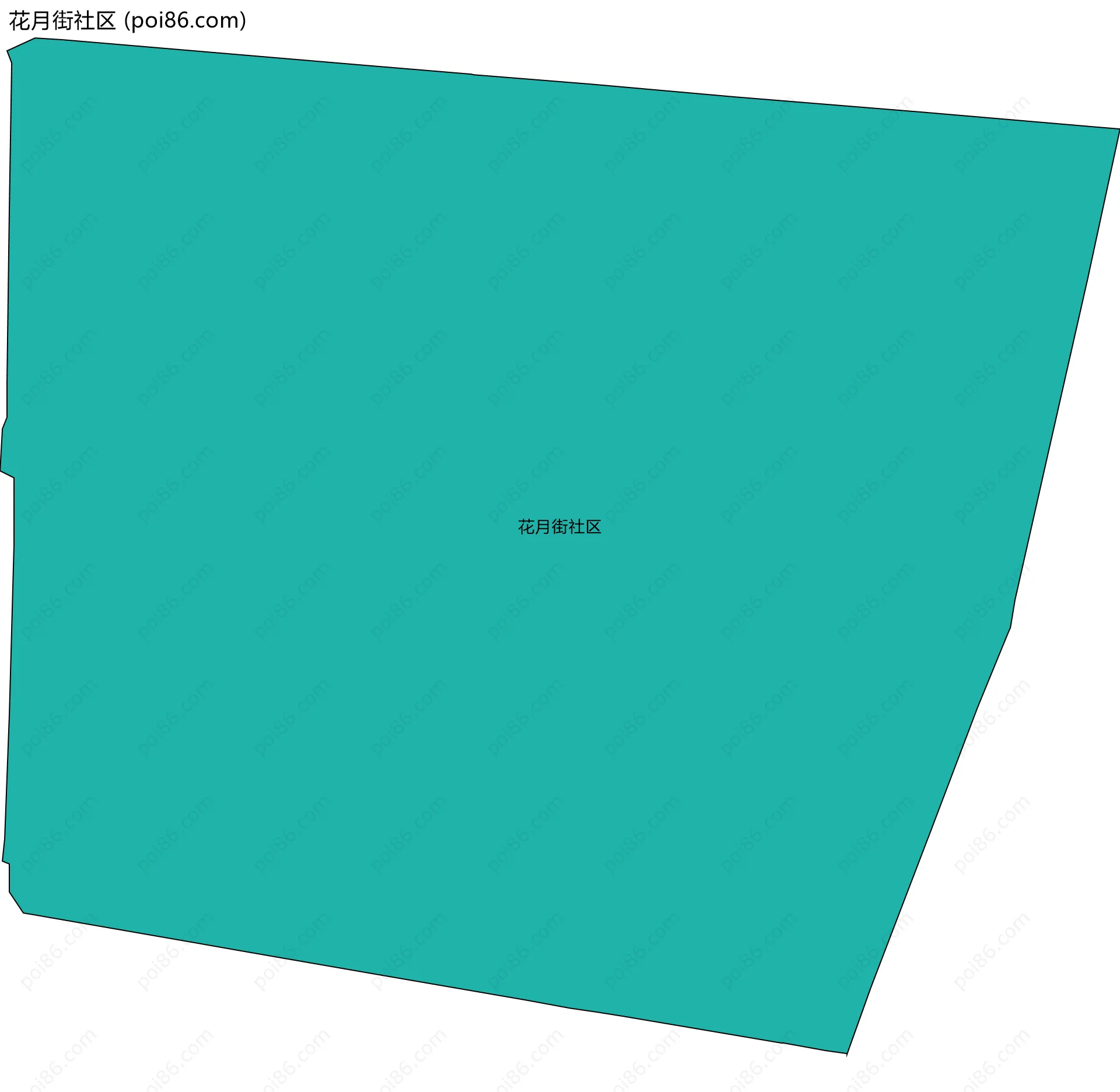 花月街社区边界地图