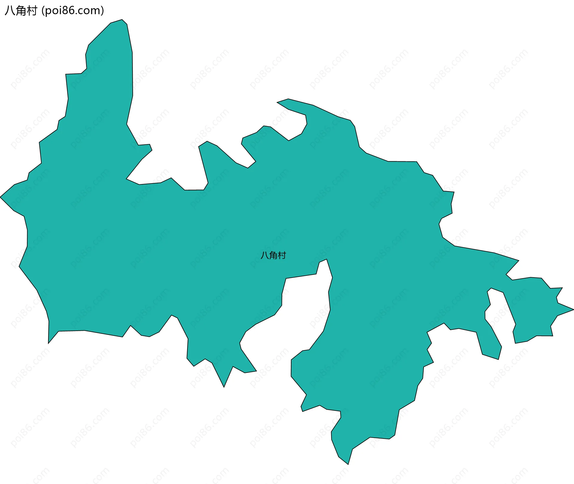 八角村边界地图