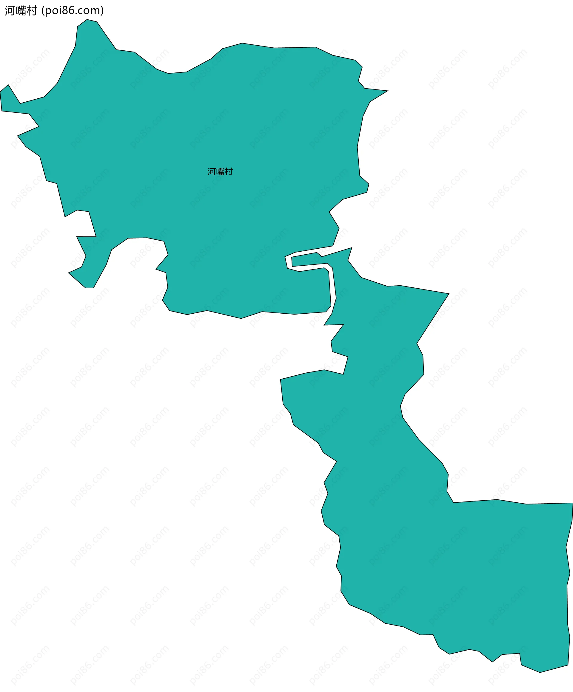 河嘴村边界地图