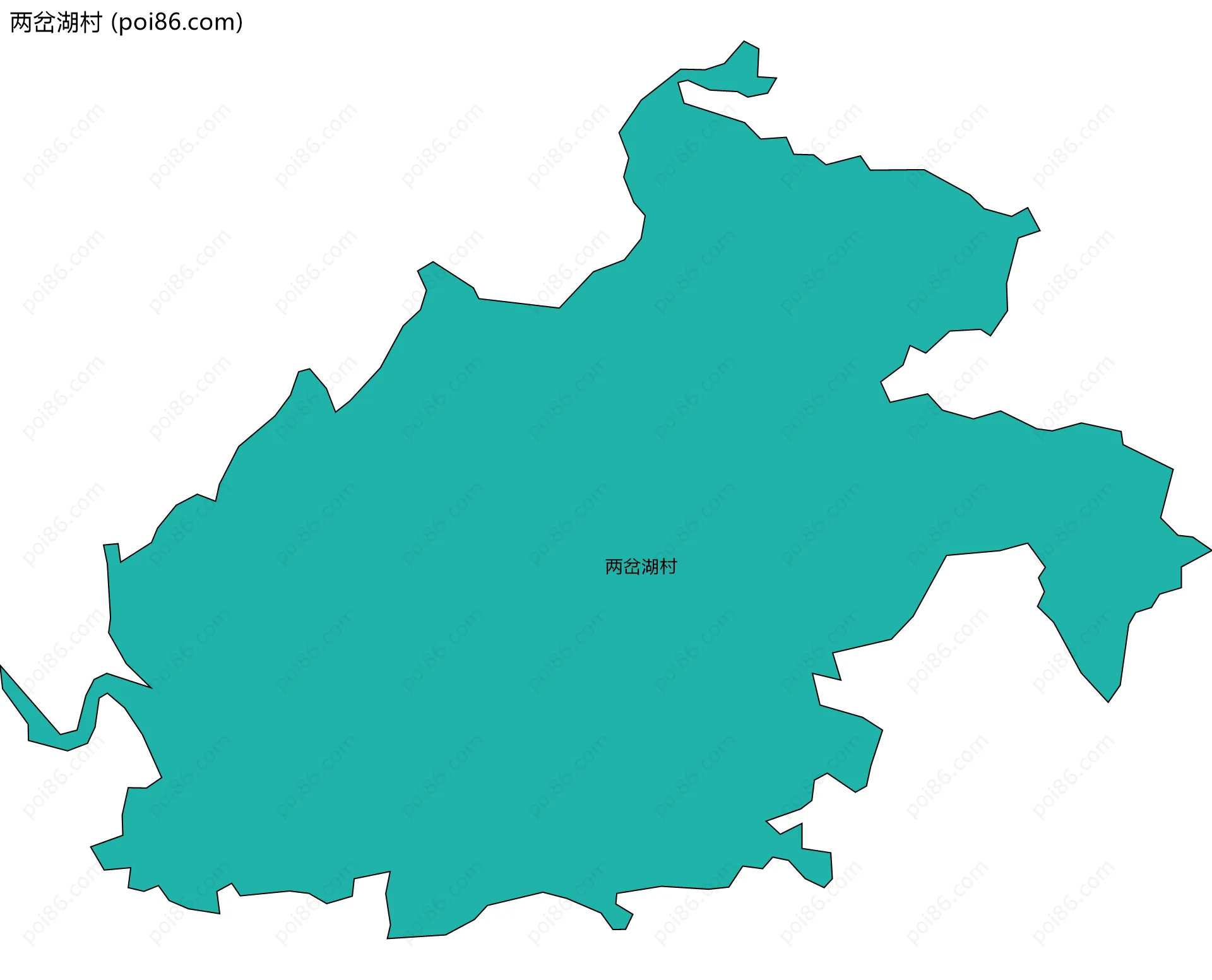 两岔湖村边界地图