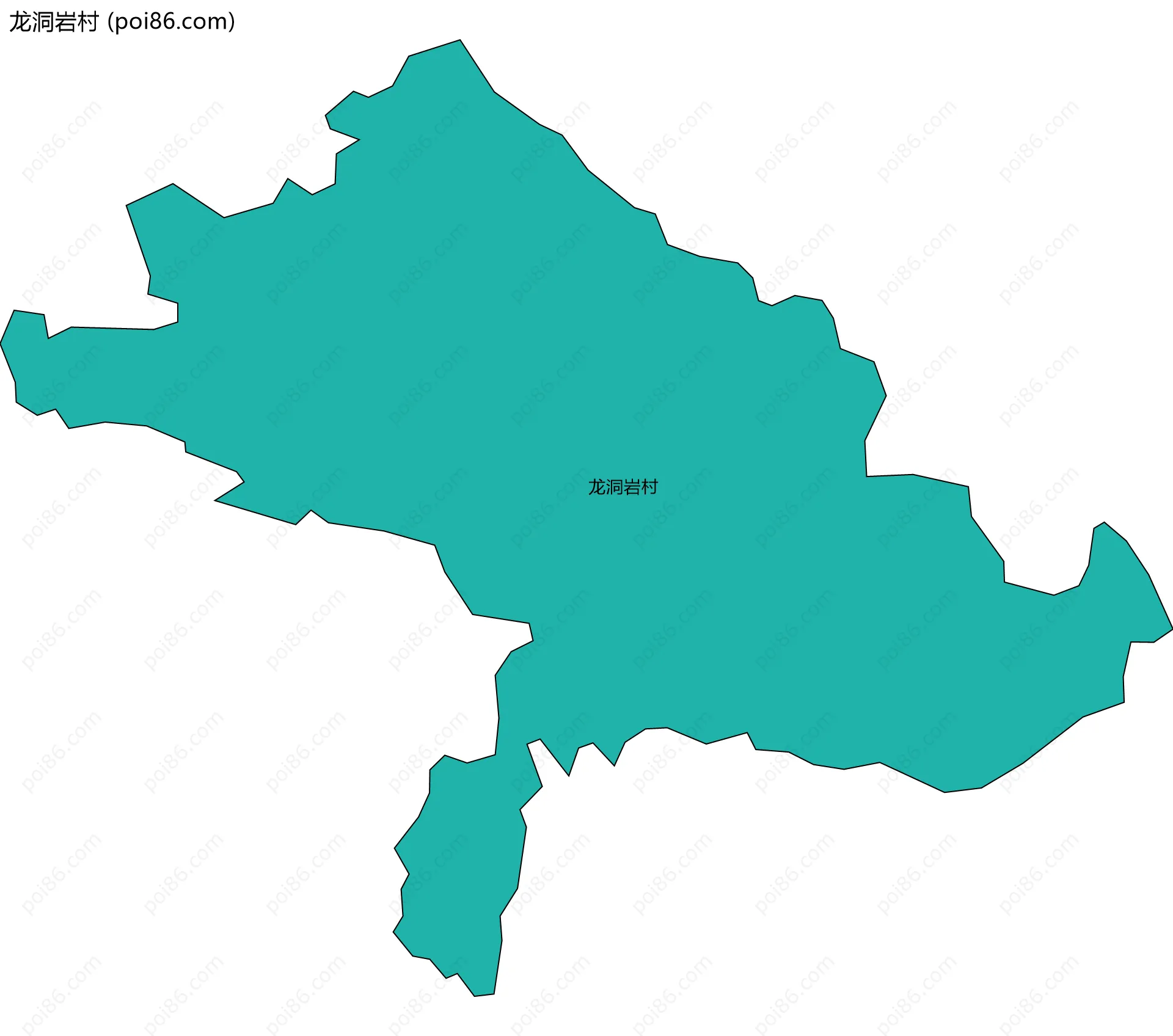 龙洞岩村边界地图