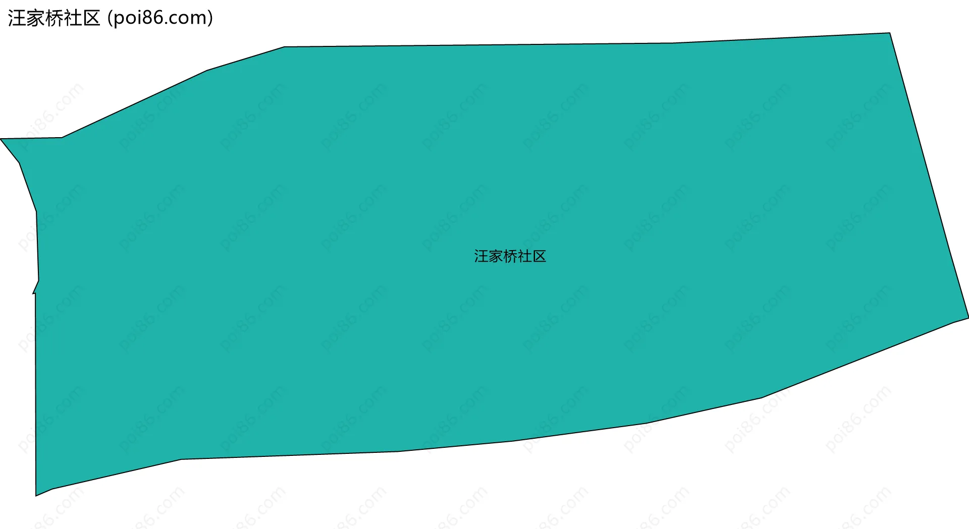 汪家桥社区边界地图