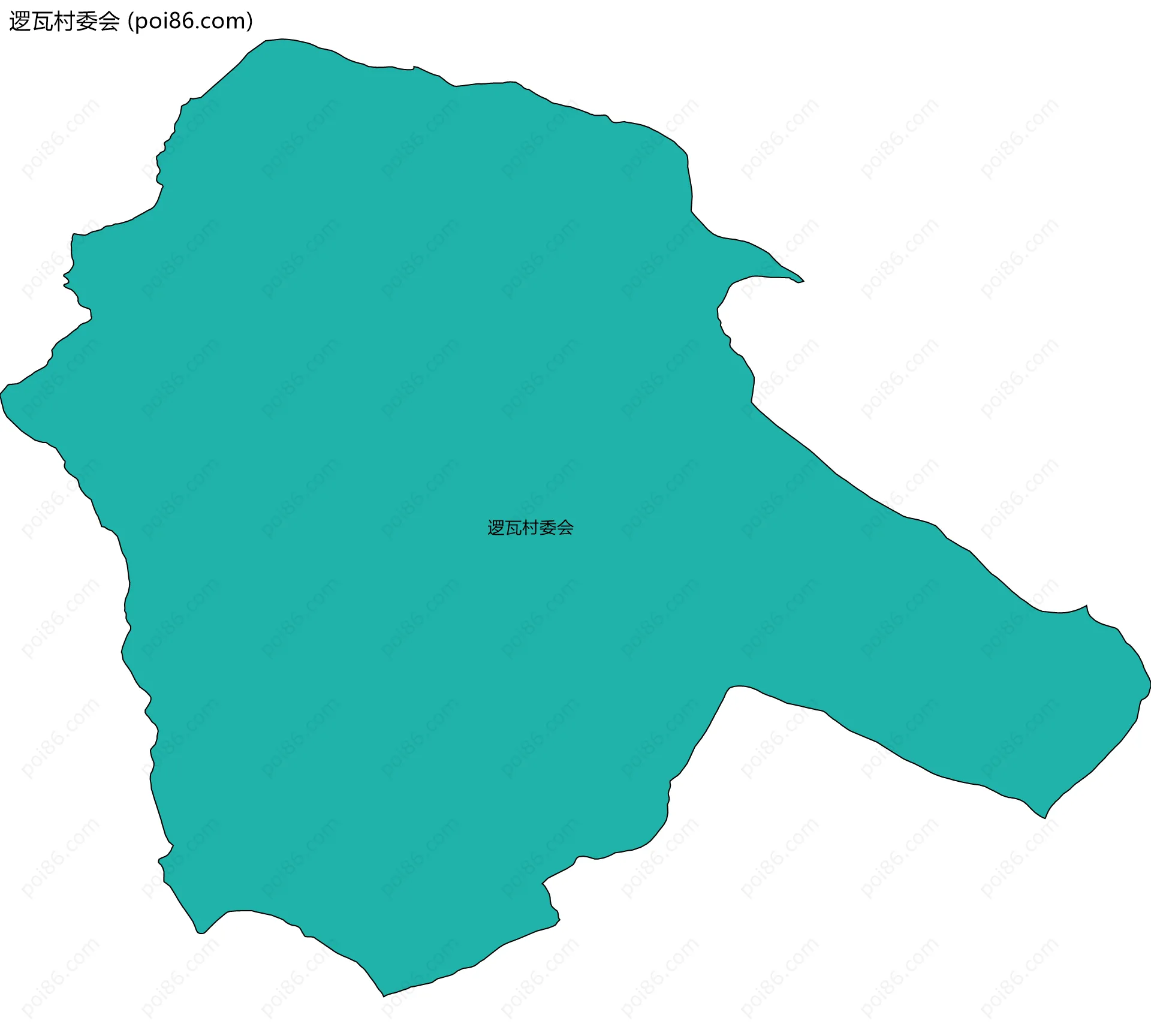 逻瓦村委会边界地图