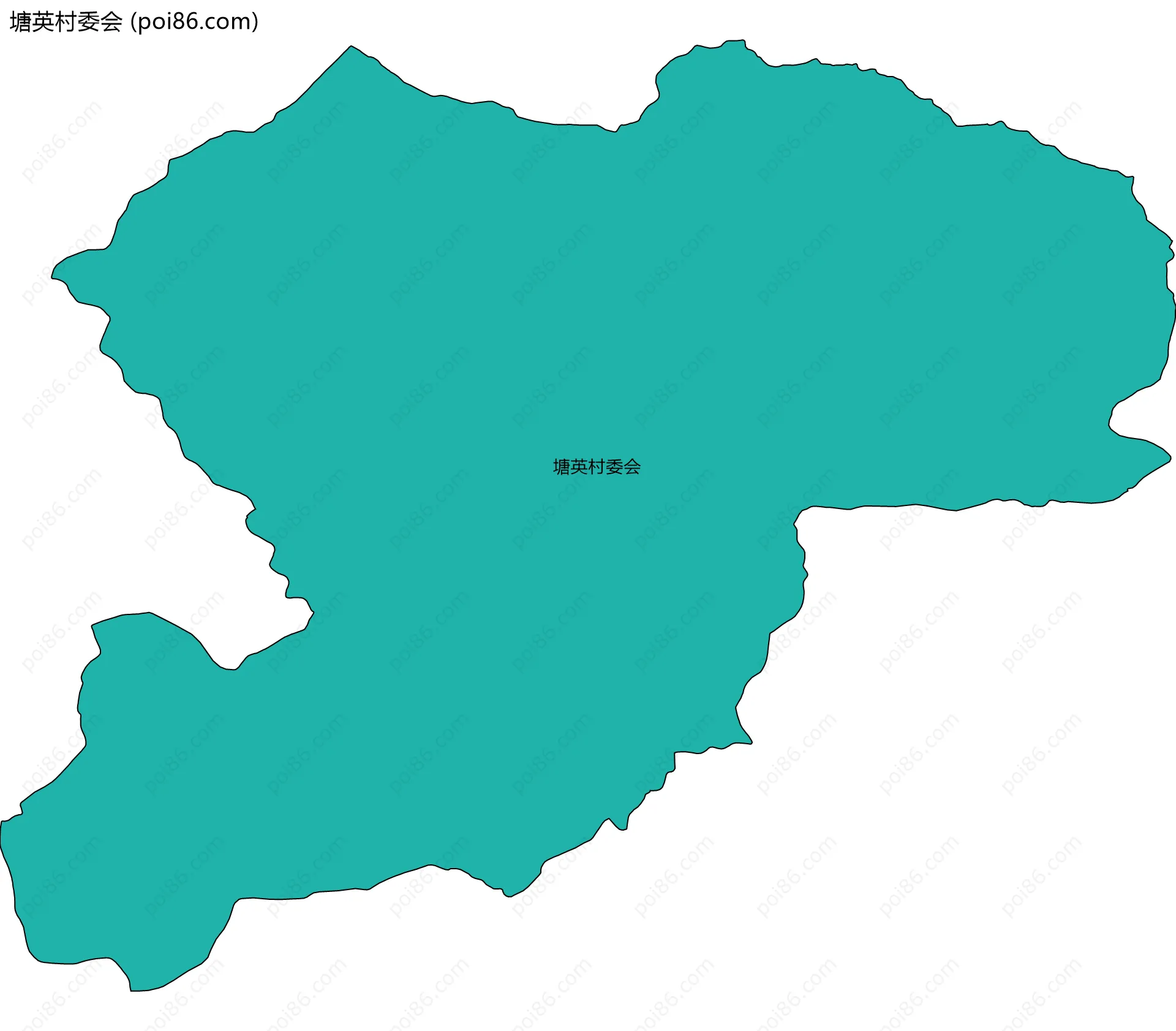 塘英村委会边界地图