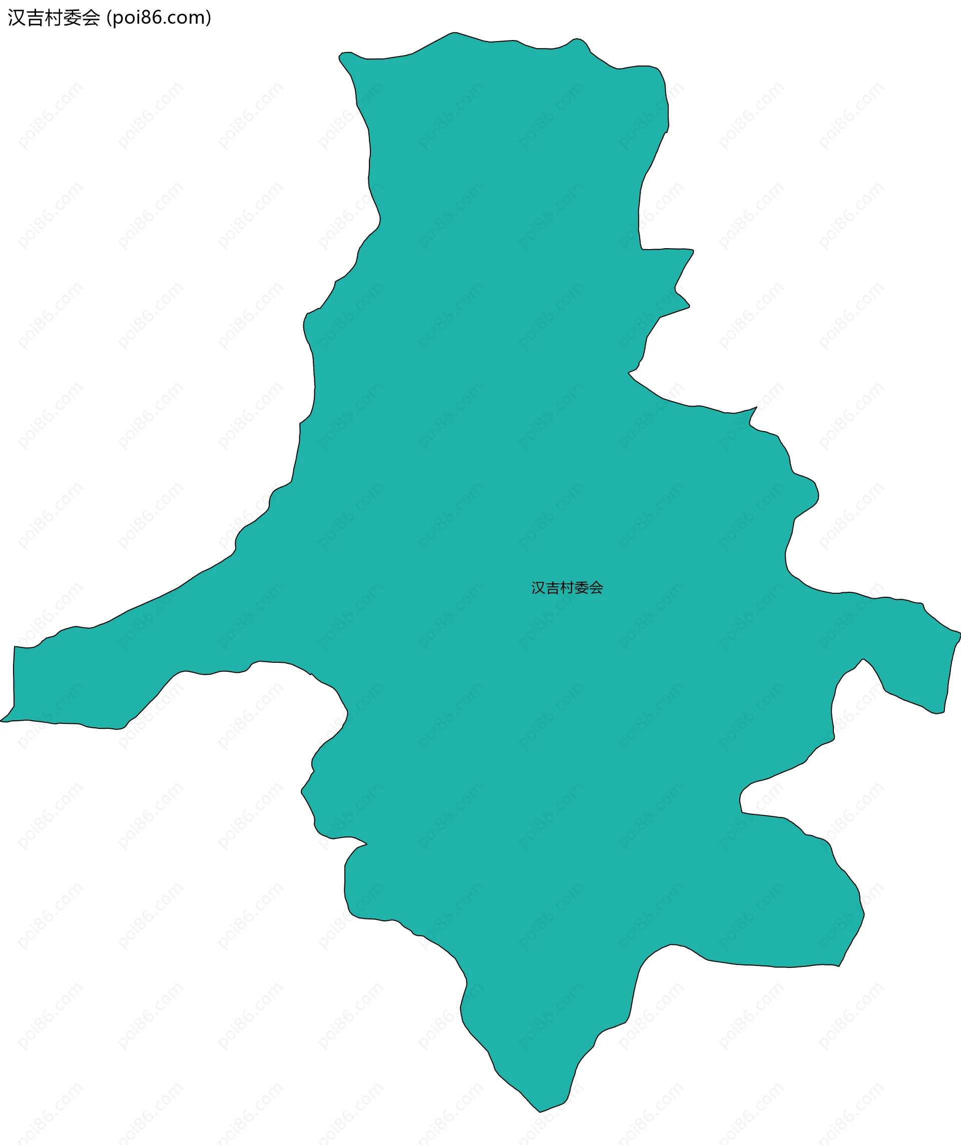 汉吉村委会边界地图
