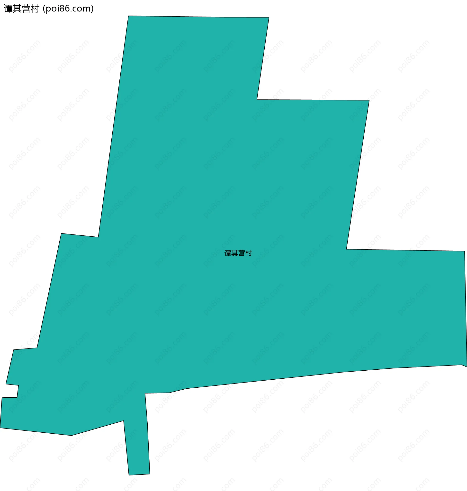 谭其营村边界地图