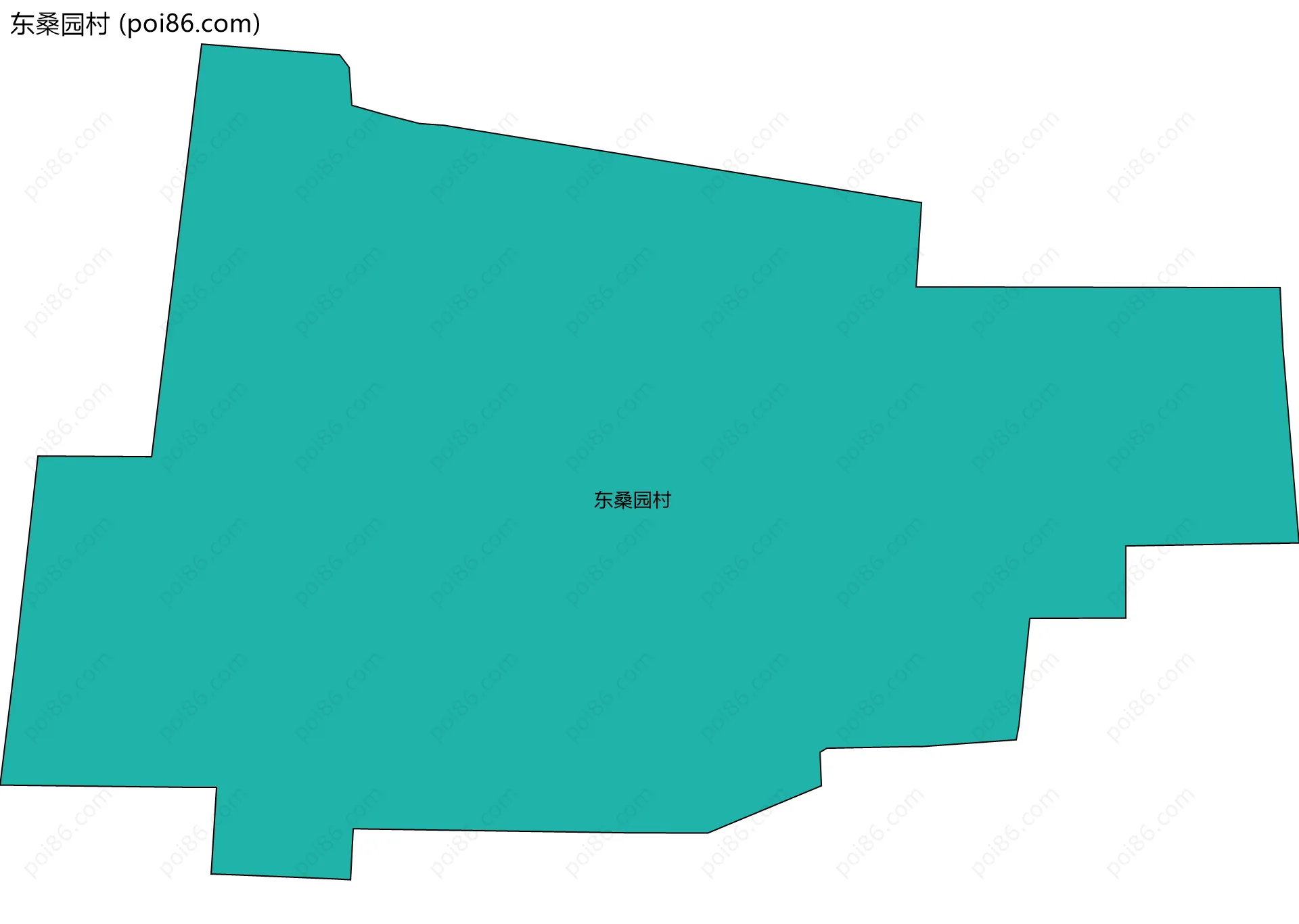 东桑园村边界地图