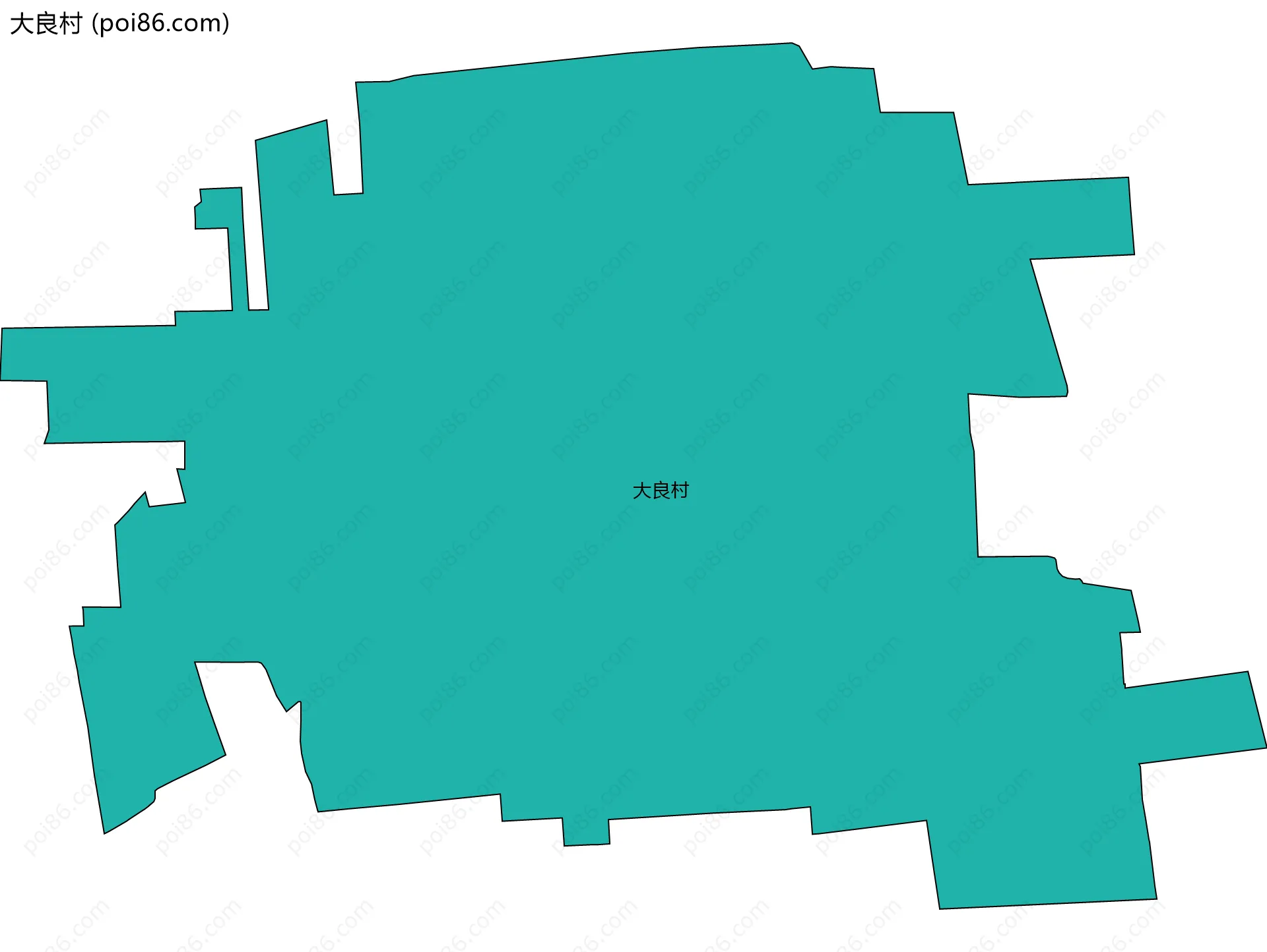大良村边界地图