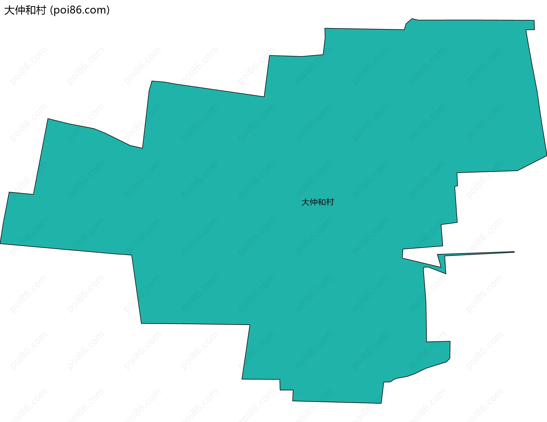 大仲和村边界地图