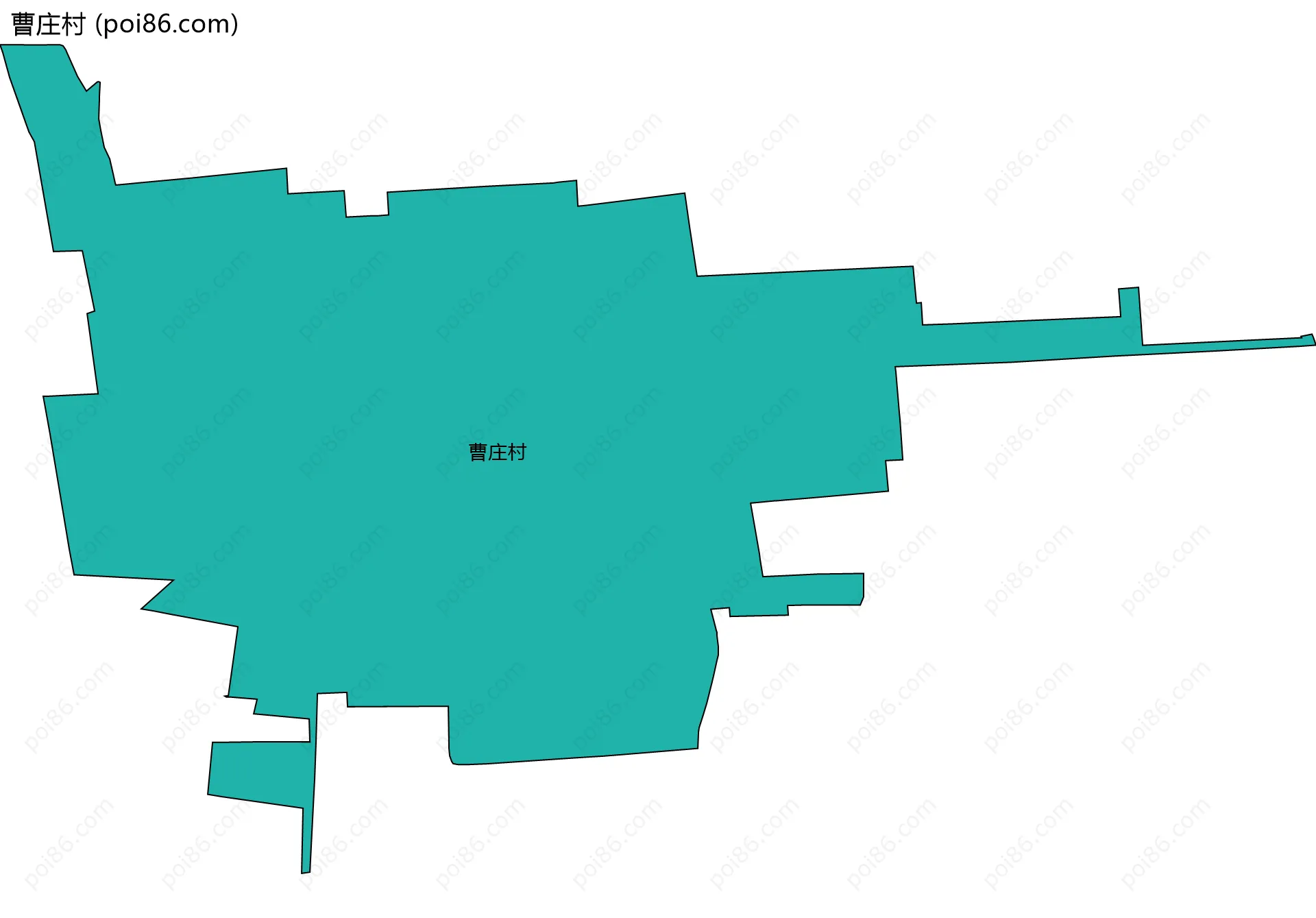 曹庄村边界地图