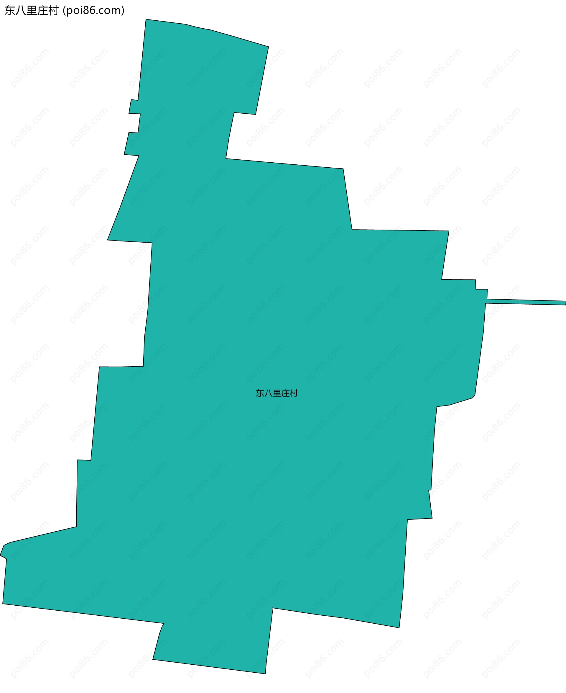 东八里庄村边界地图