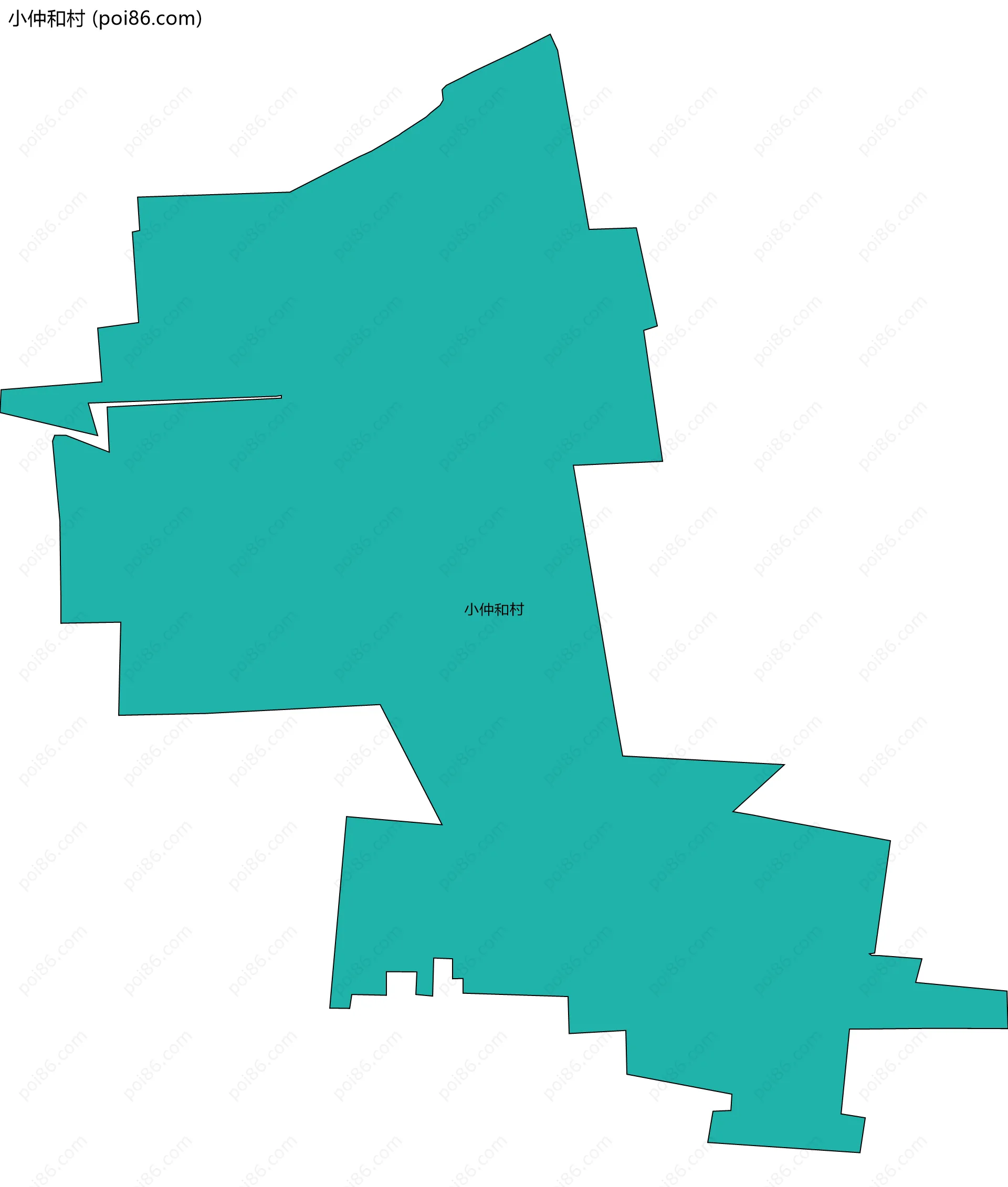 小仲和村边界地图