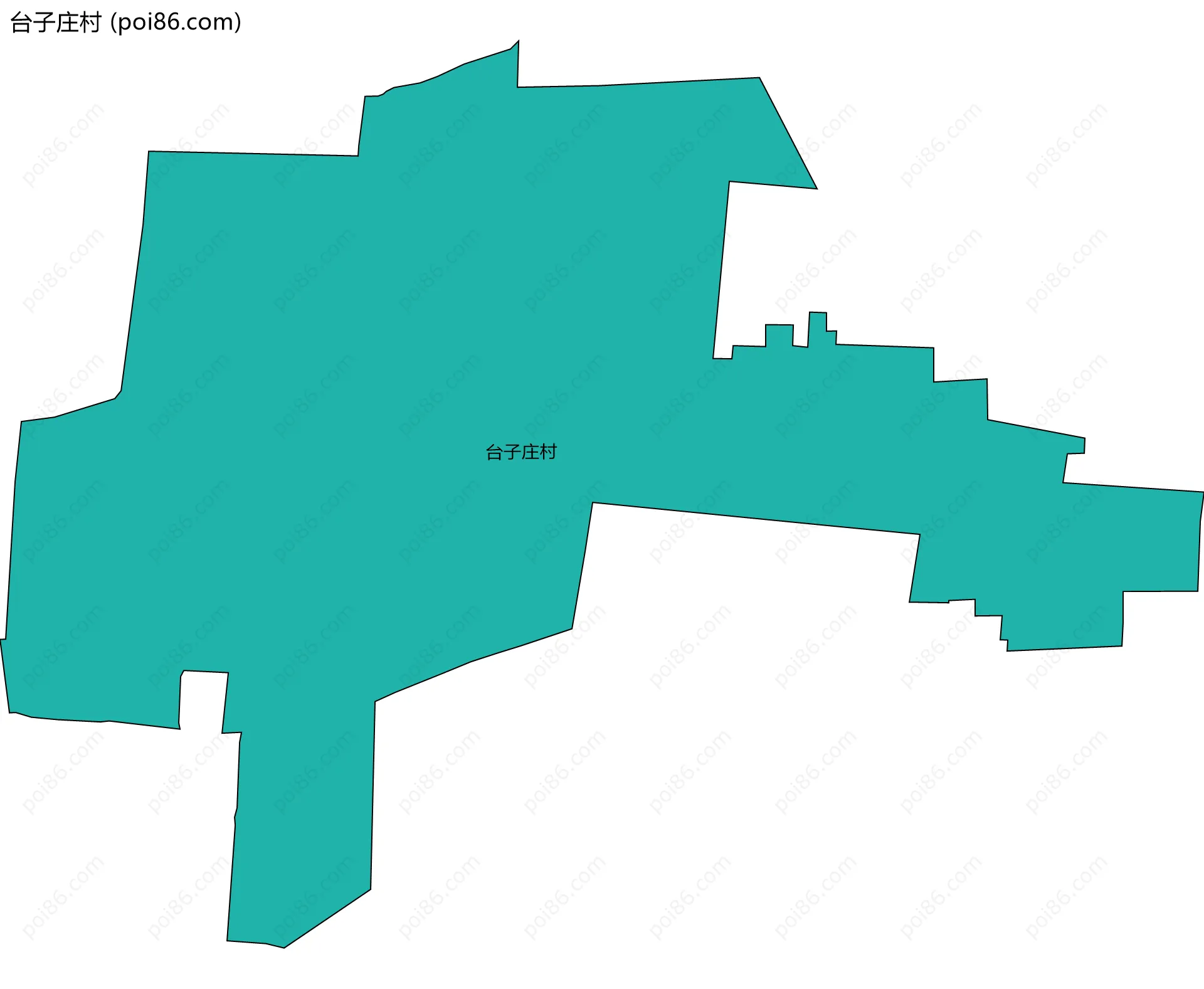 台子庄村边界地图