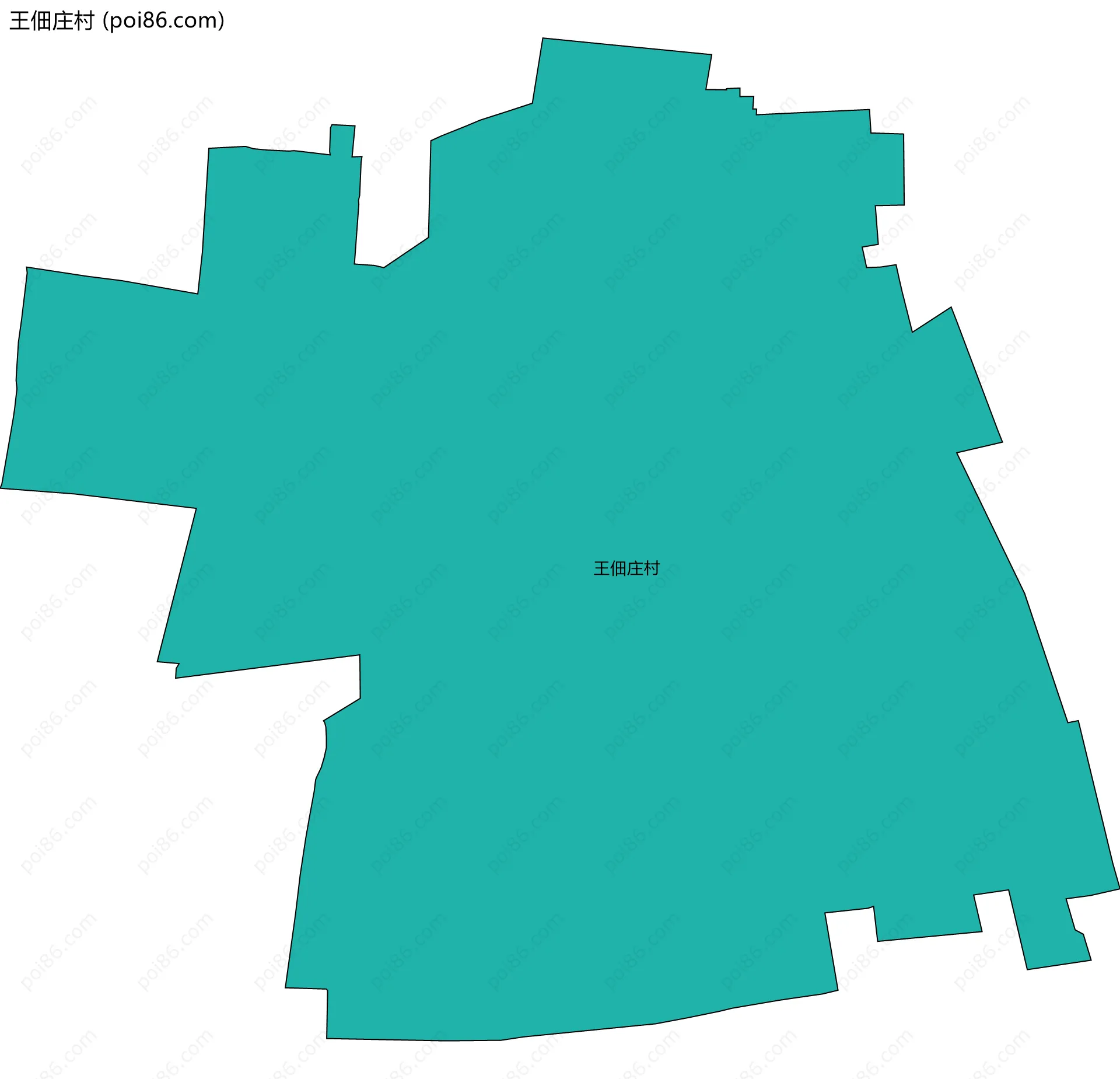 王佃庄村边界地图