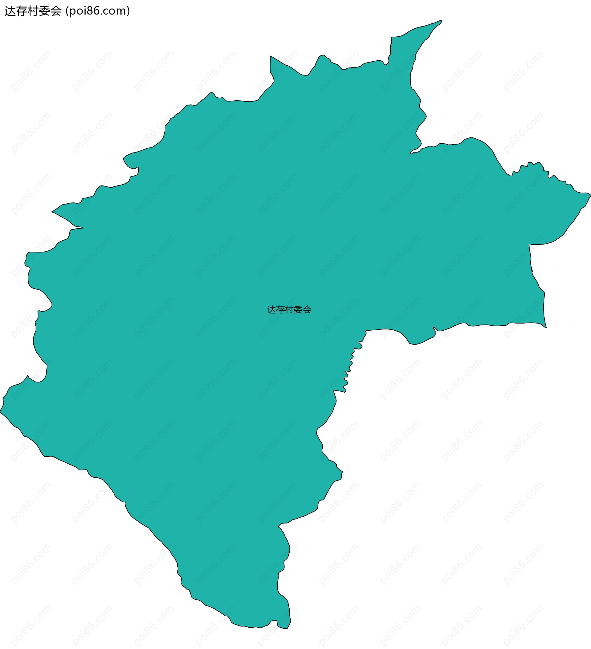 达存村委会边界地图