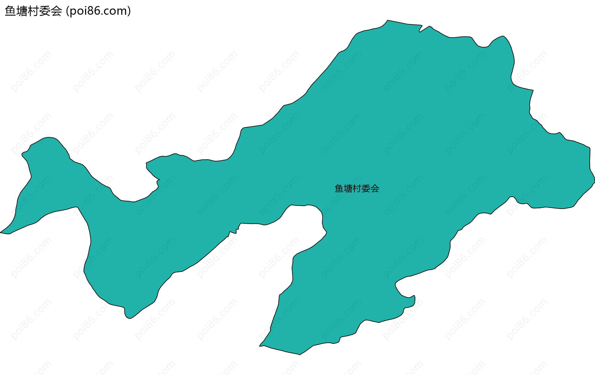 鱼塘村委会边界地图