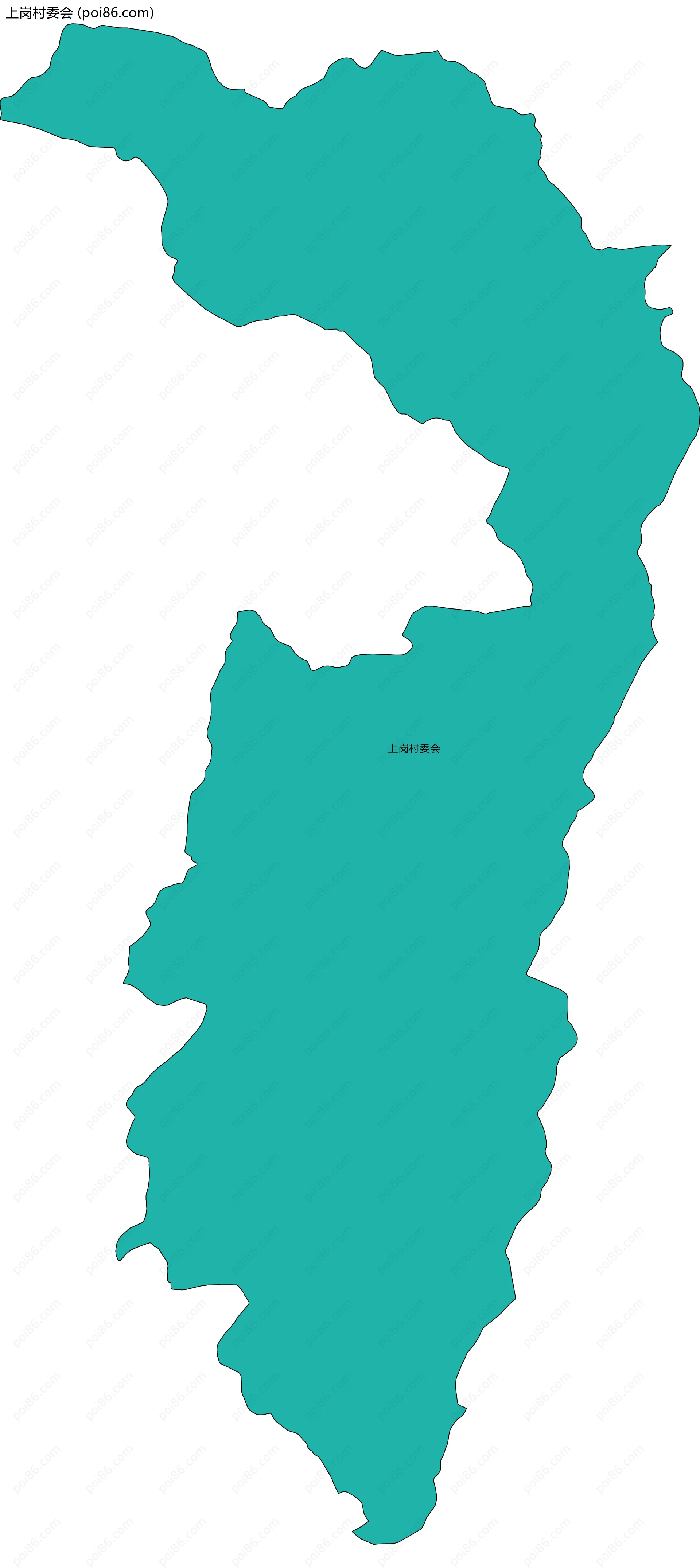 上岗村委会边界地图