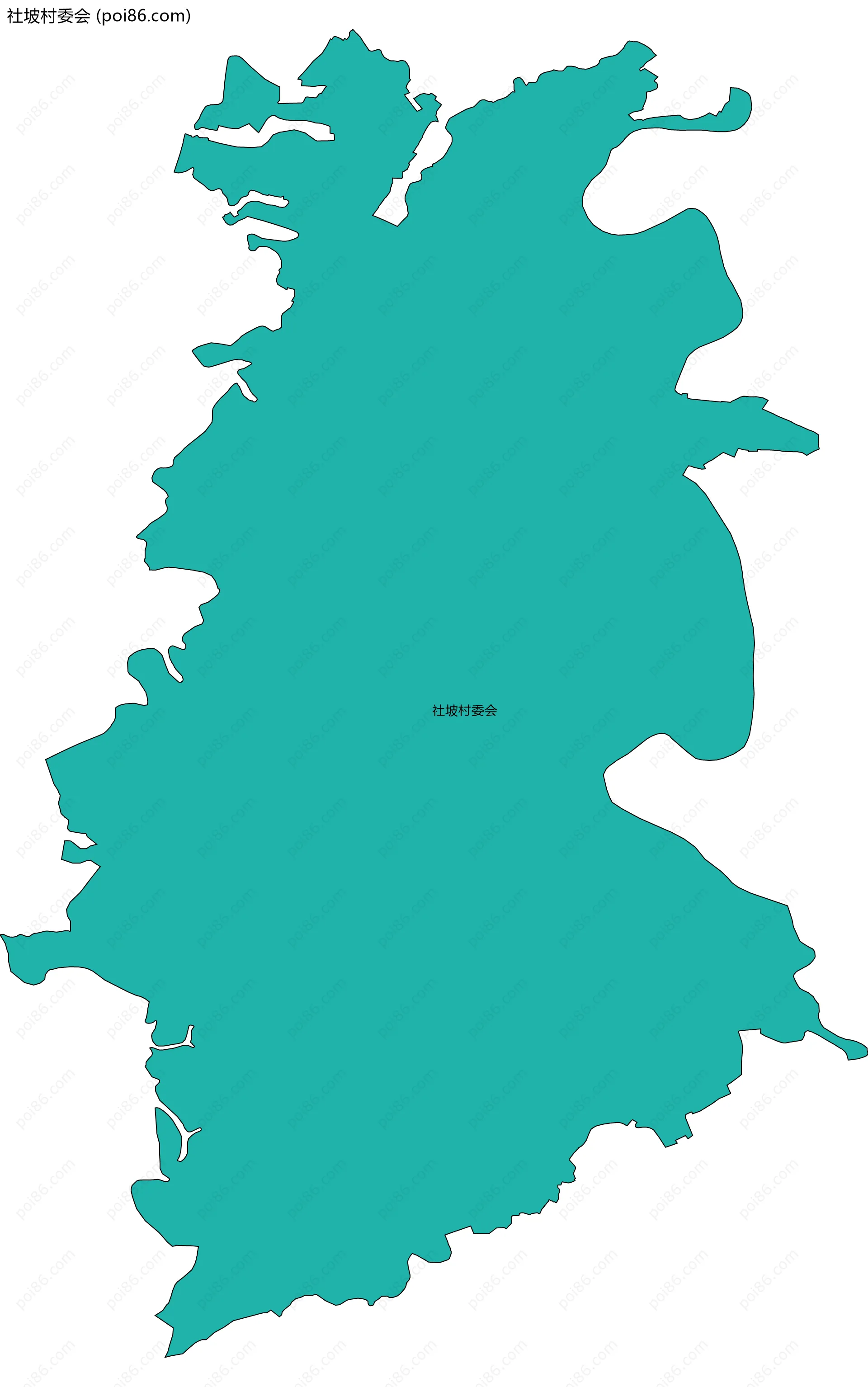 社坡村委会边界地图