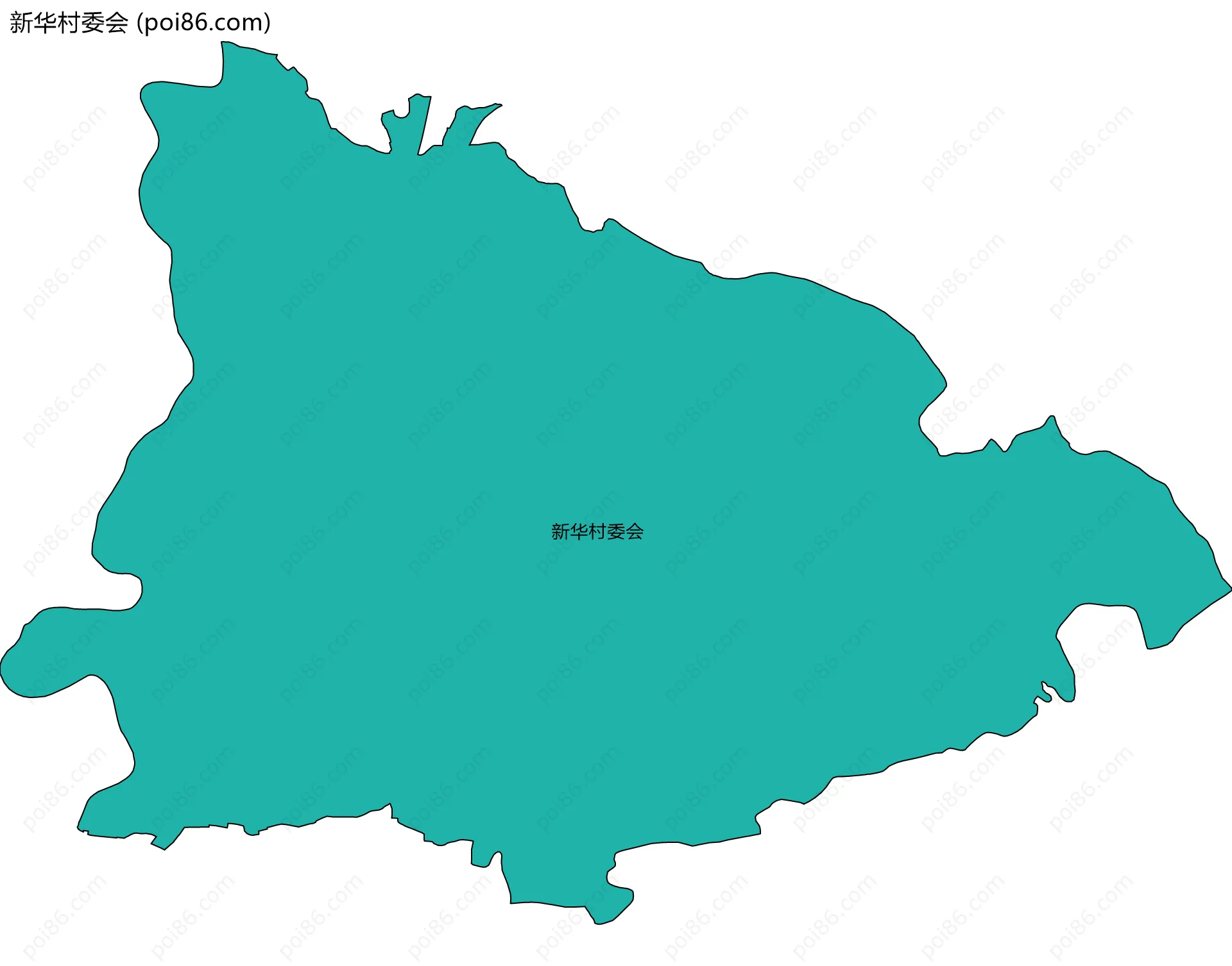 新华村委会边界地图
