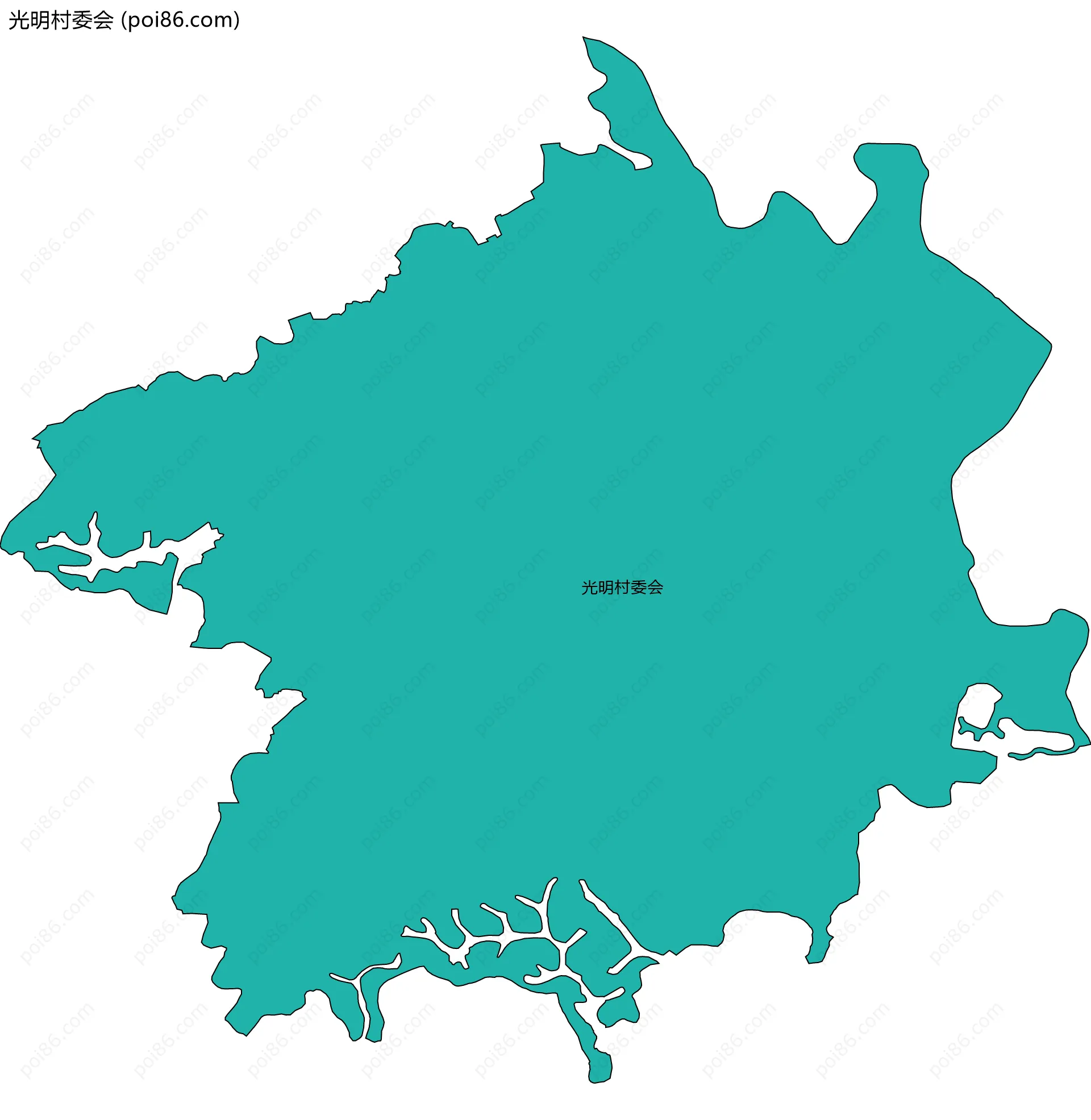 光明村委会边界地图