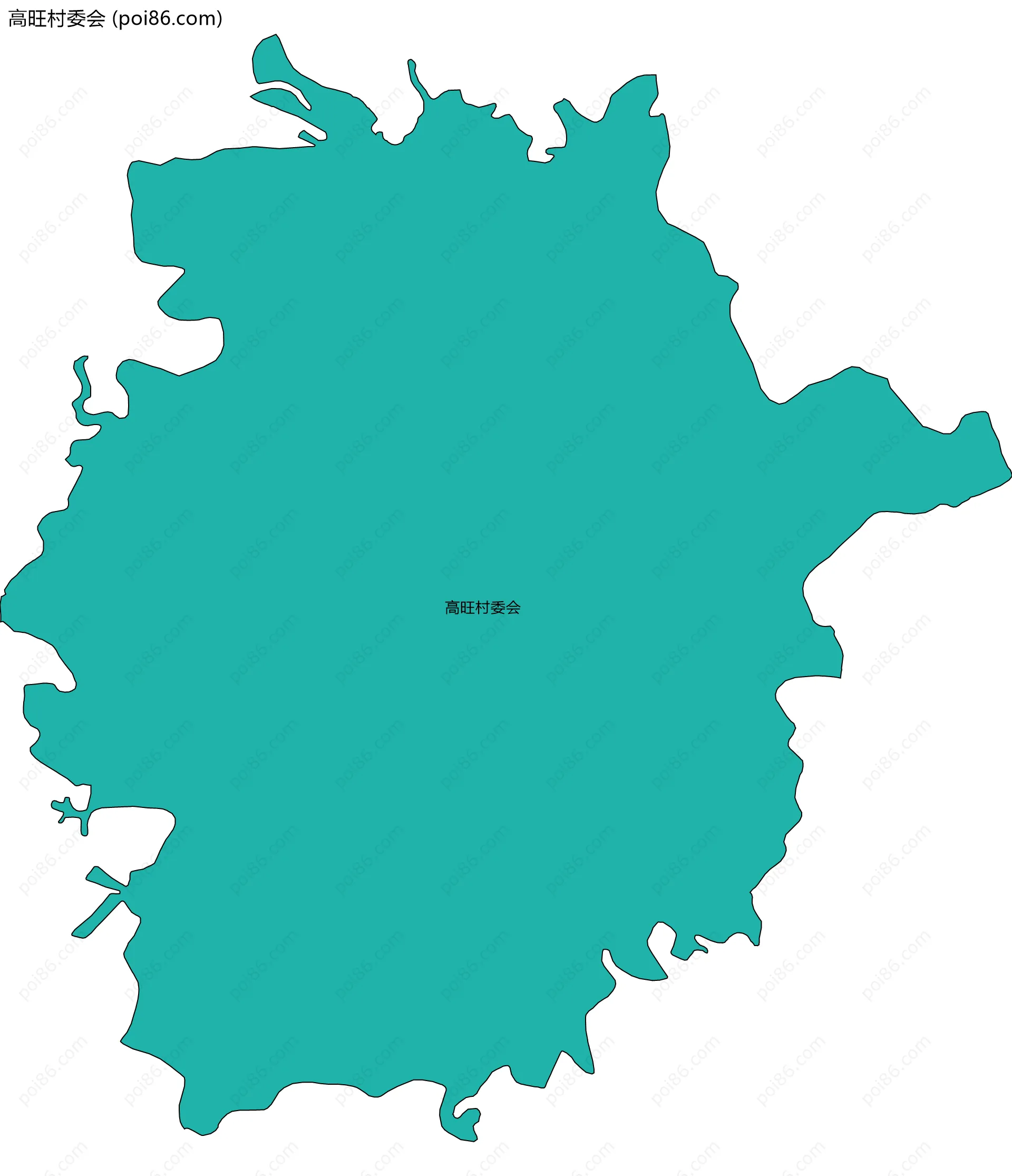 高旺村委会边界地图