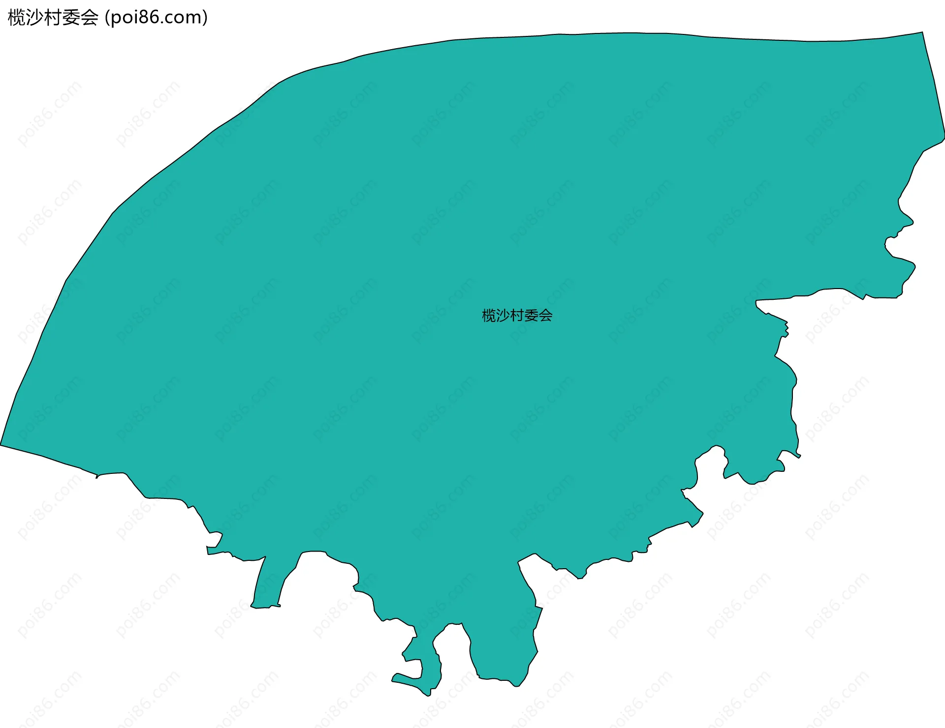 榄沙村委会边界地图