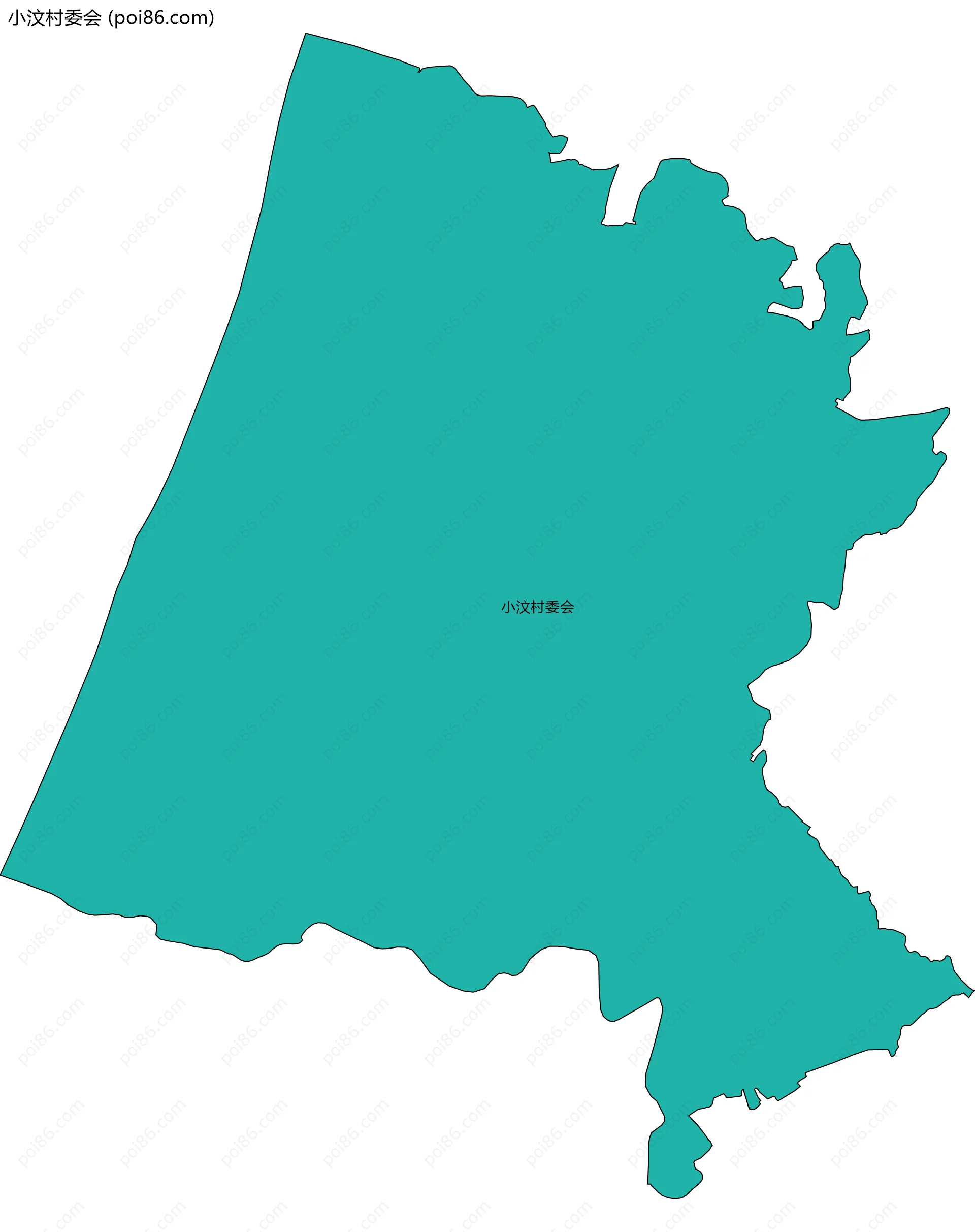 小汶村委会边界地图