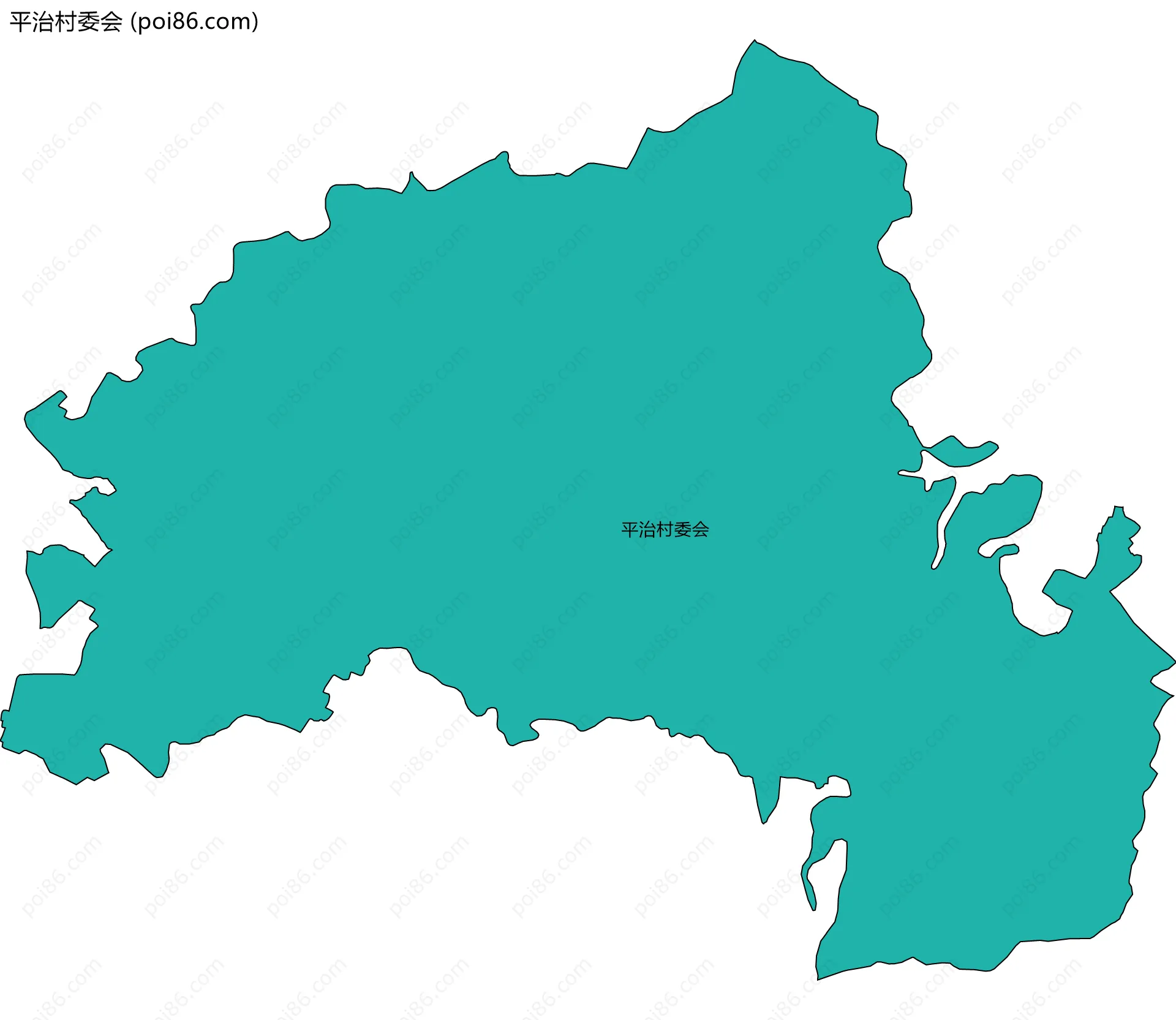 平治村委会边界地图