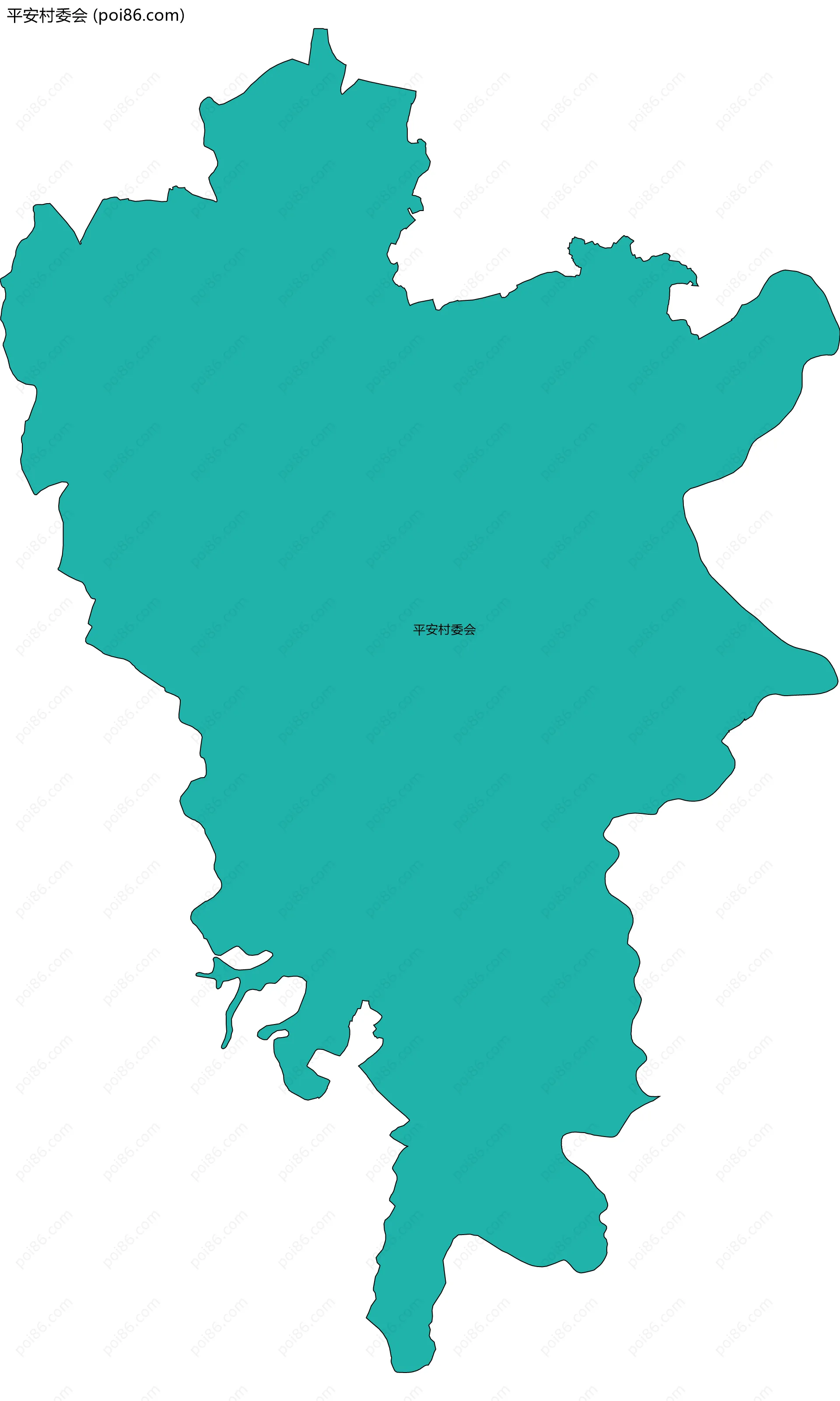 平安村委会边界地图