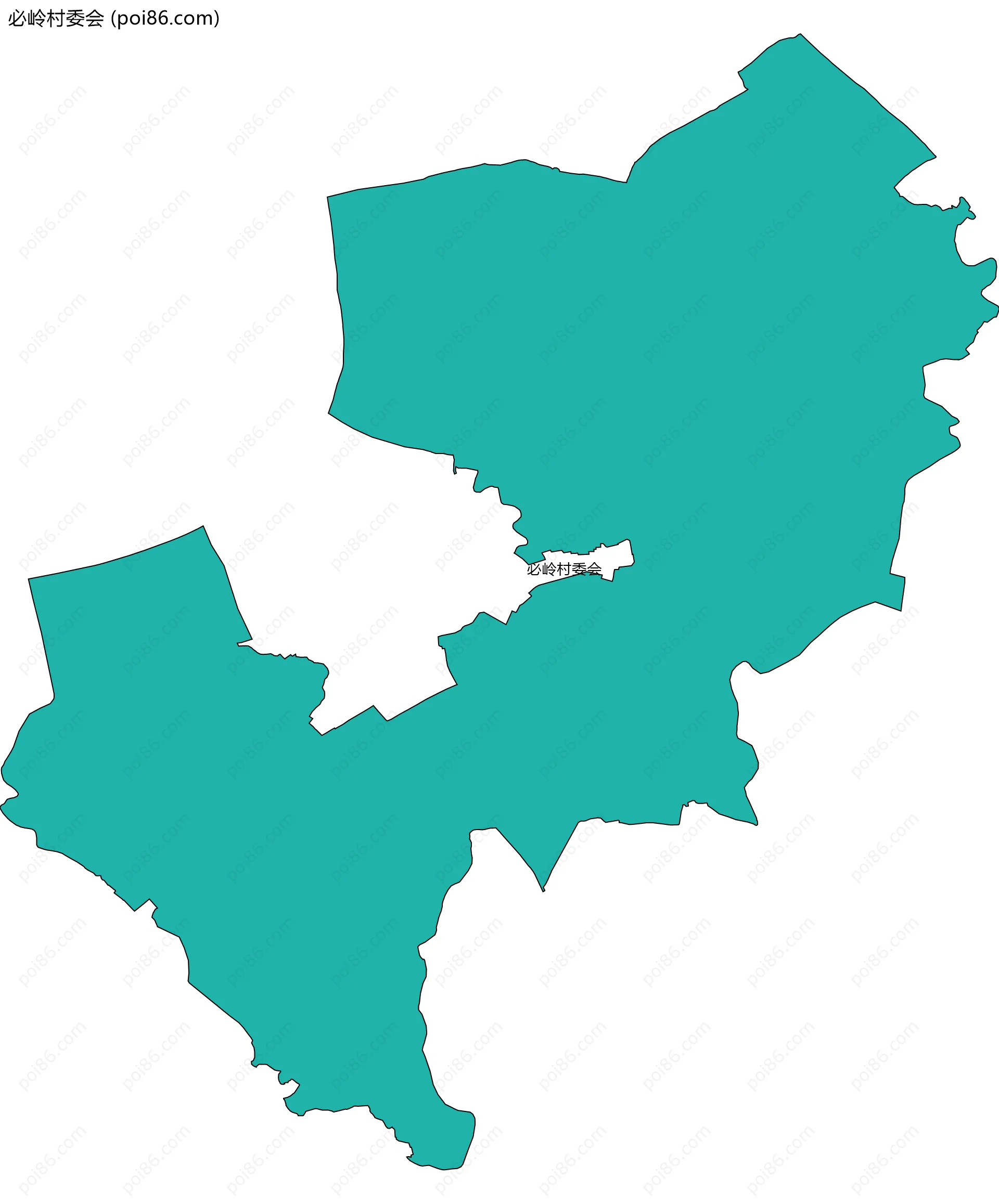 必岭村委会边界地图