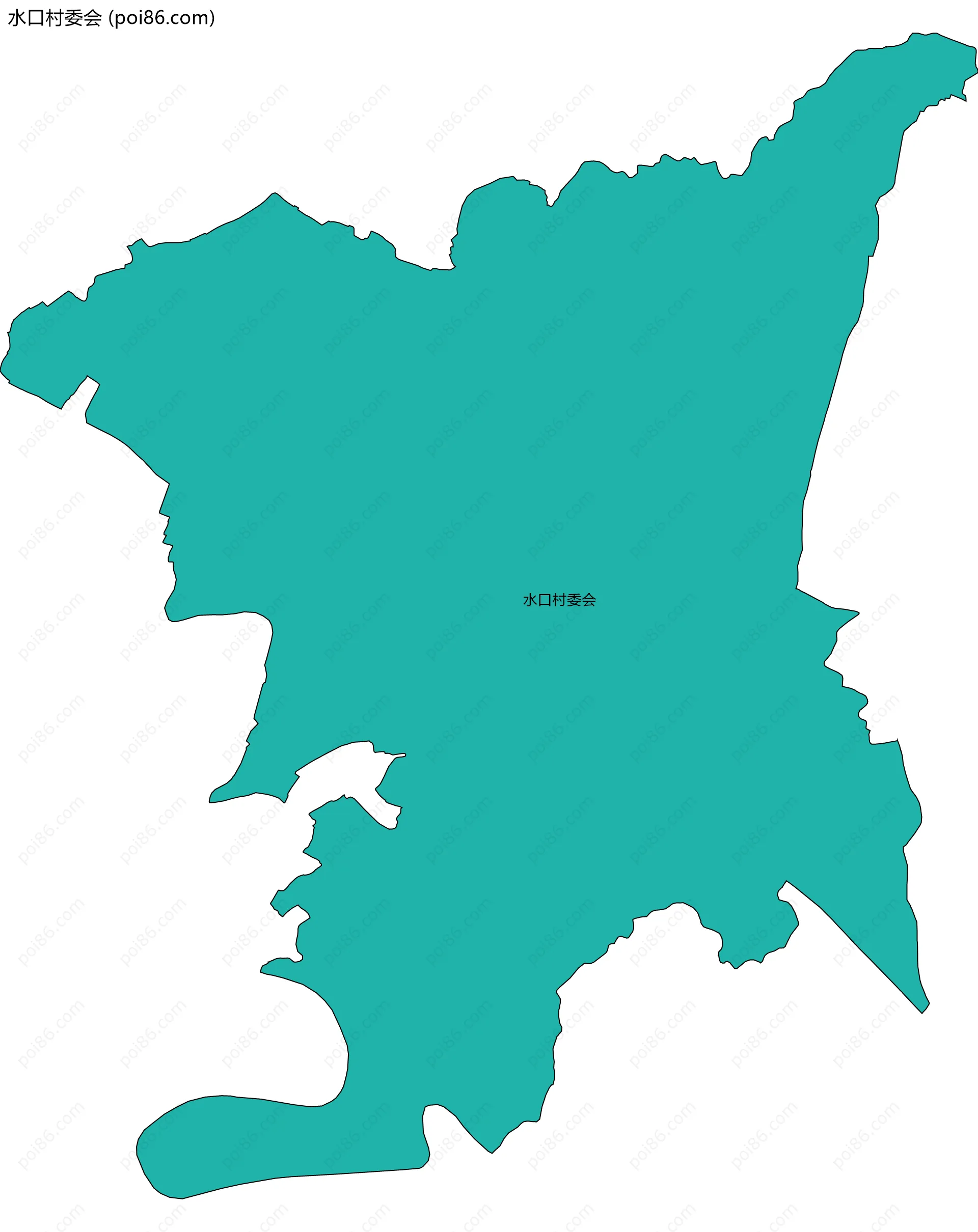 水口村委会边界地图