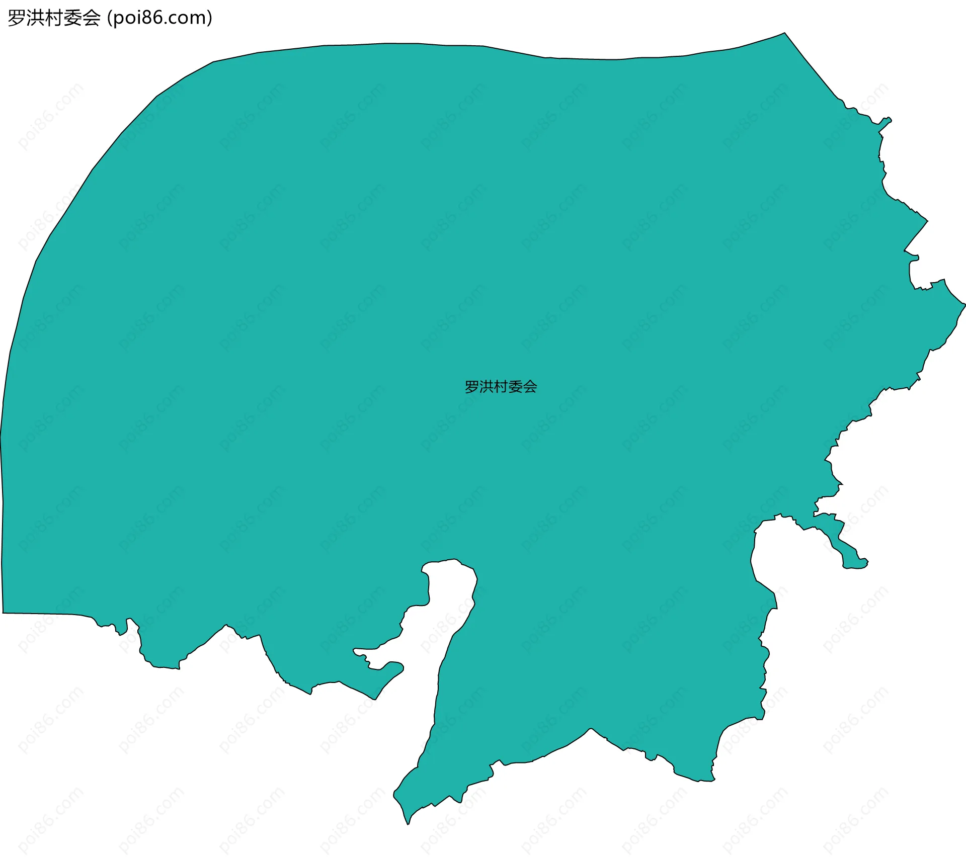 罗洪村委会边界地图