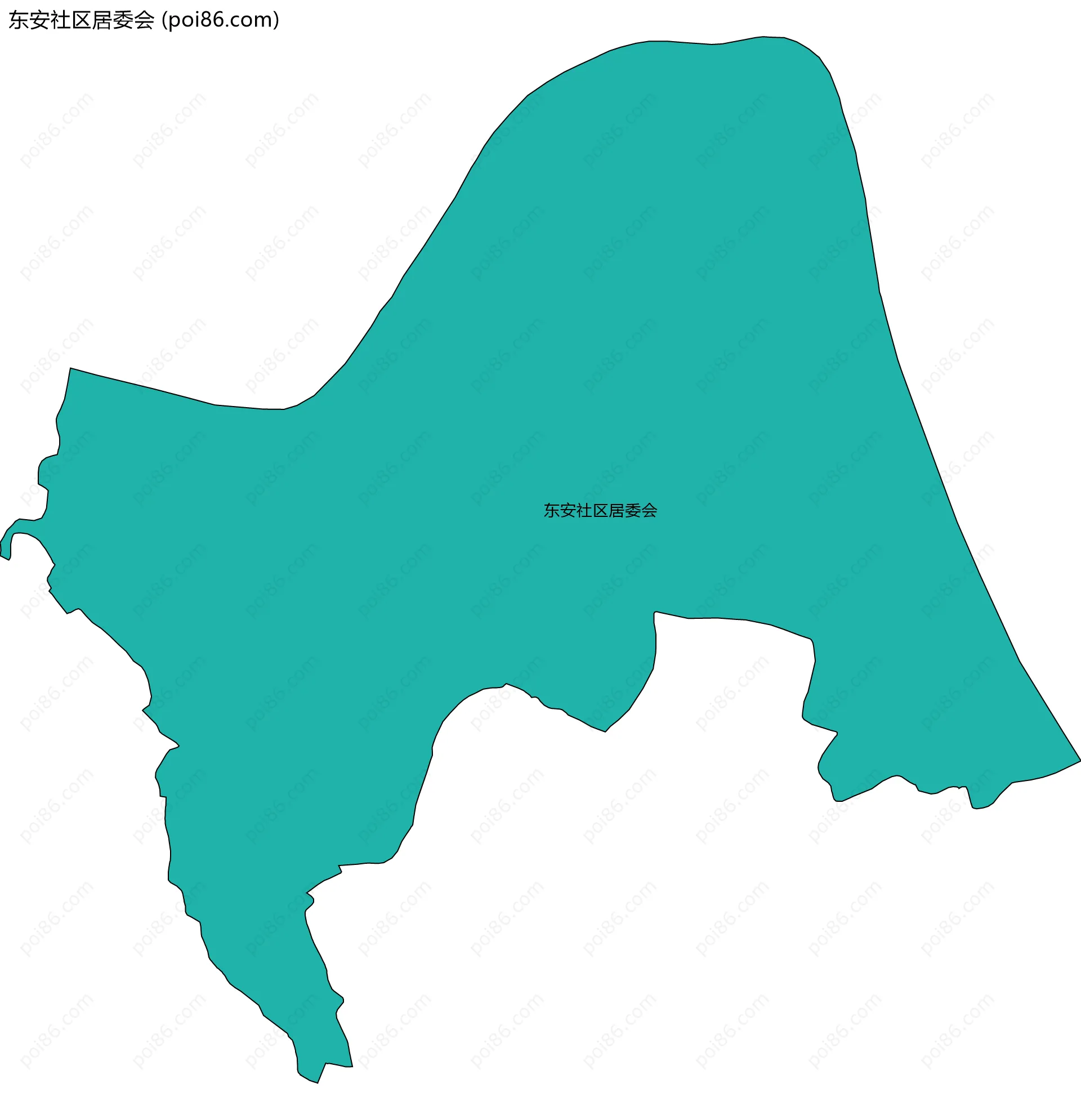 东安社区居委会边界地图